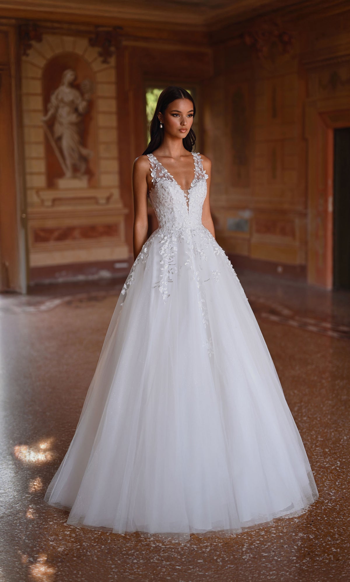 ALYCE Paris 7128 Bridal V-neckline Corset Ballgown Dress