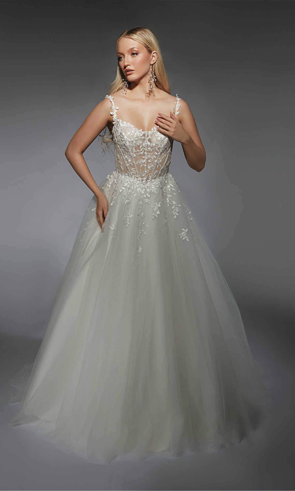 ALYCE Paris 7130 Bridal Sweetheart Neckline Corset A Line Dress
