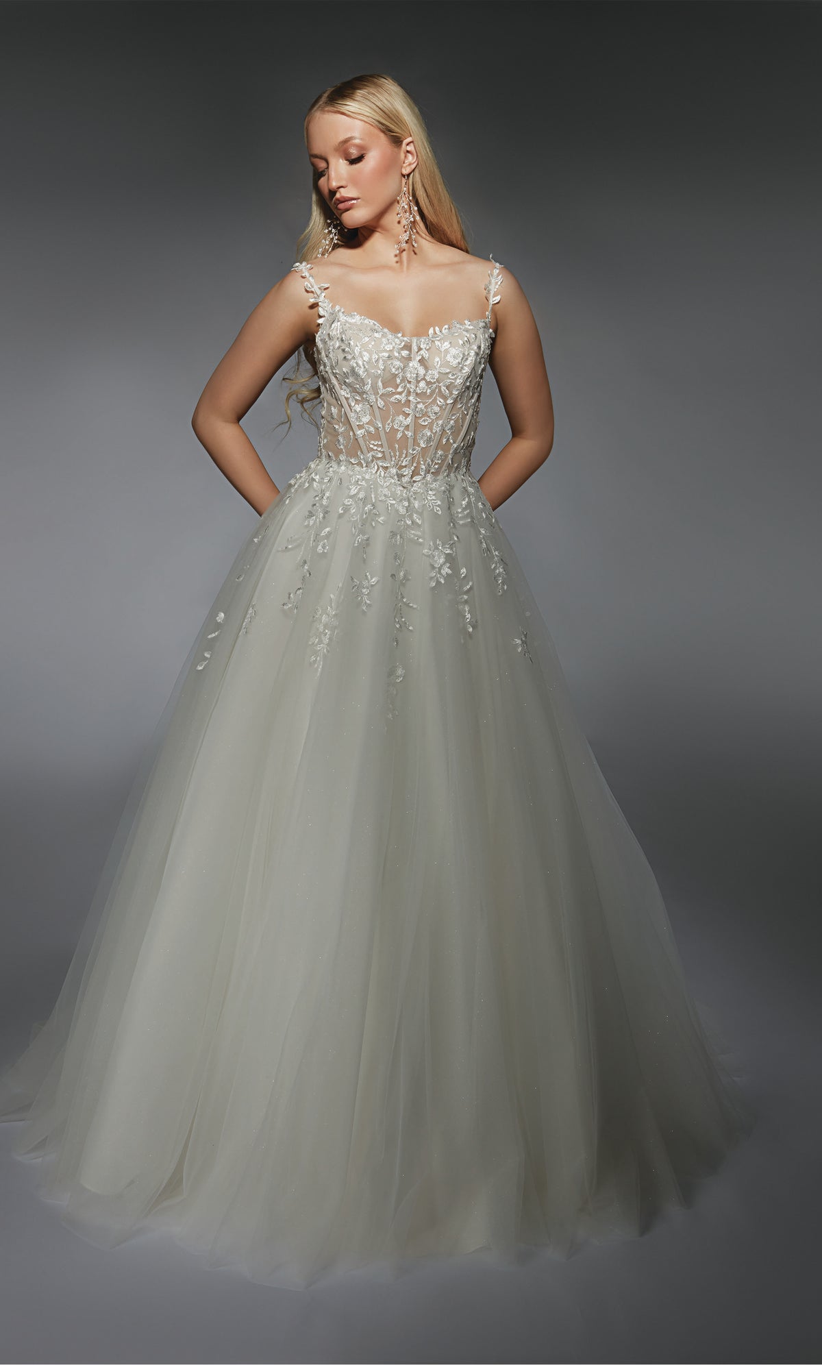ALYCE Paris 7130 Bridal Sweetheart Neckline Corset A Line Dress