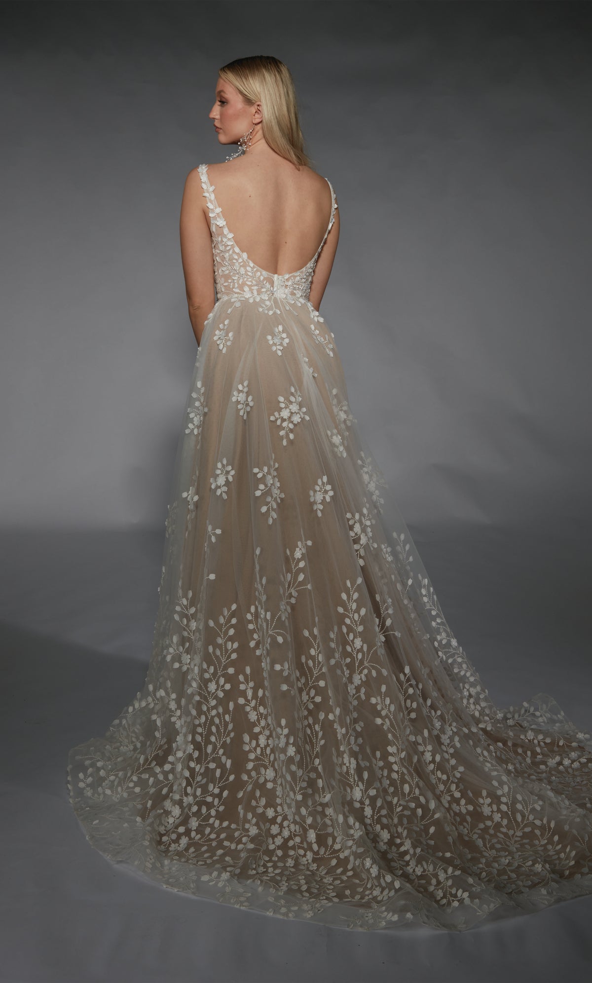 ALYCE Paris 7132 Bridal Scoop Neckline Elegant A Line Dress