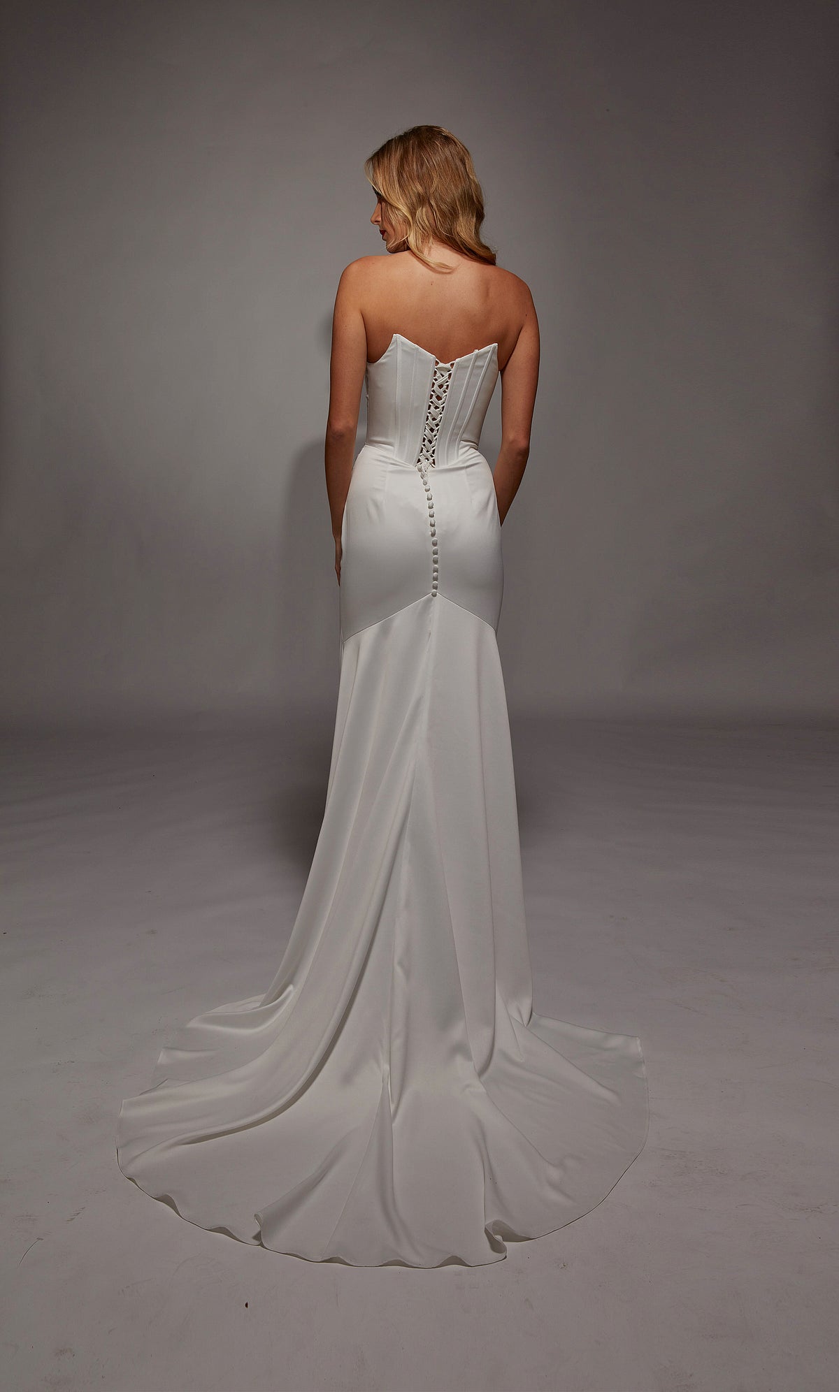 ALYCE Paris 7139 Bridal Scoop Neckline Ruched/draped Mermaid Dress