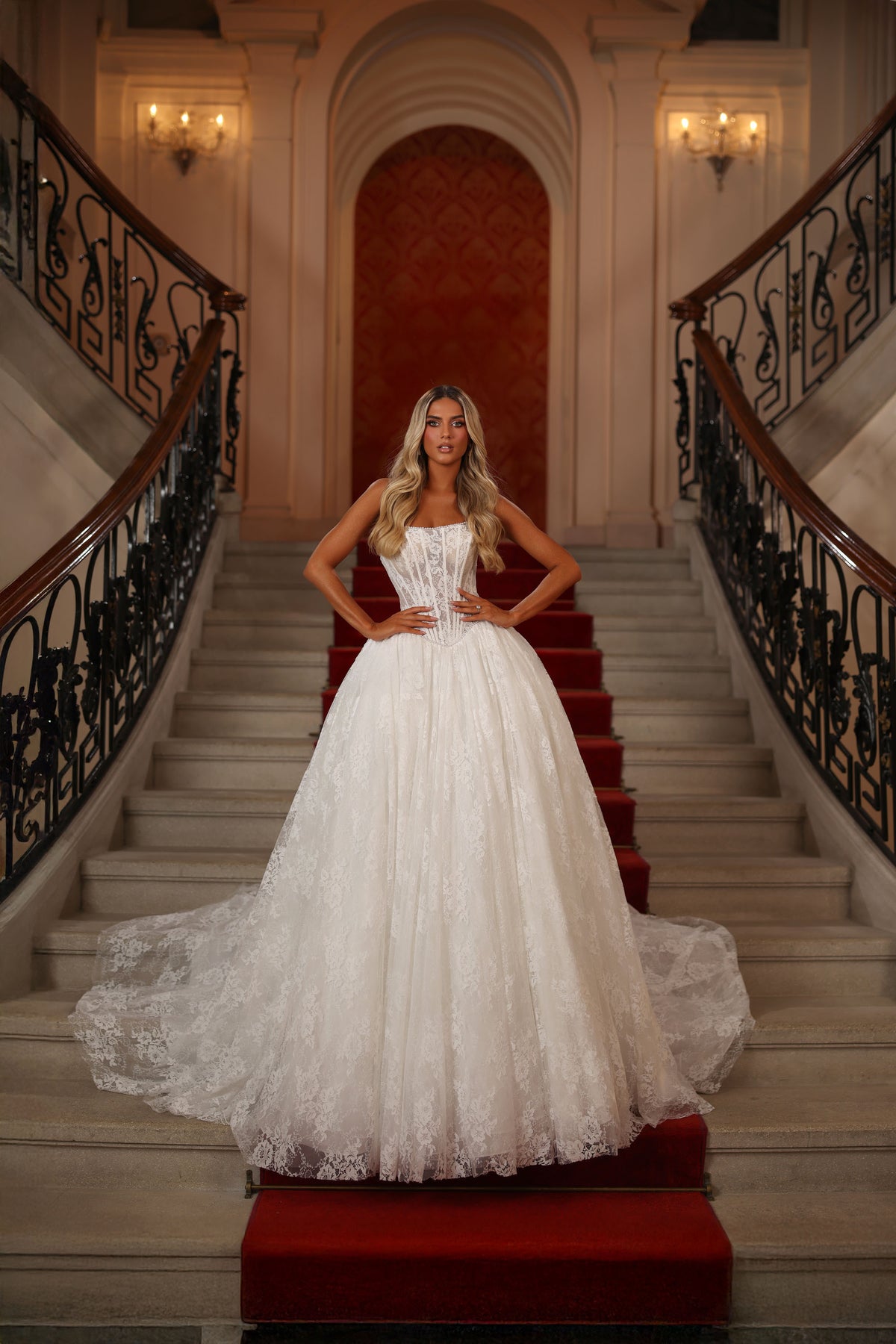 ALYCE Paris 7149 Bridal Strapless Neckline Corset Ballgown Dress