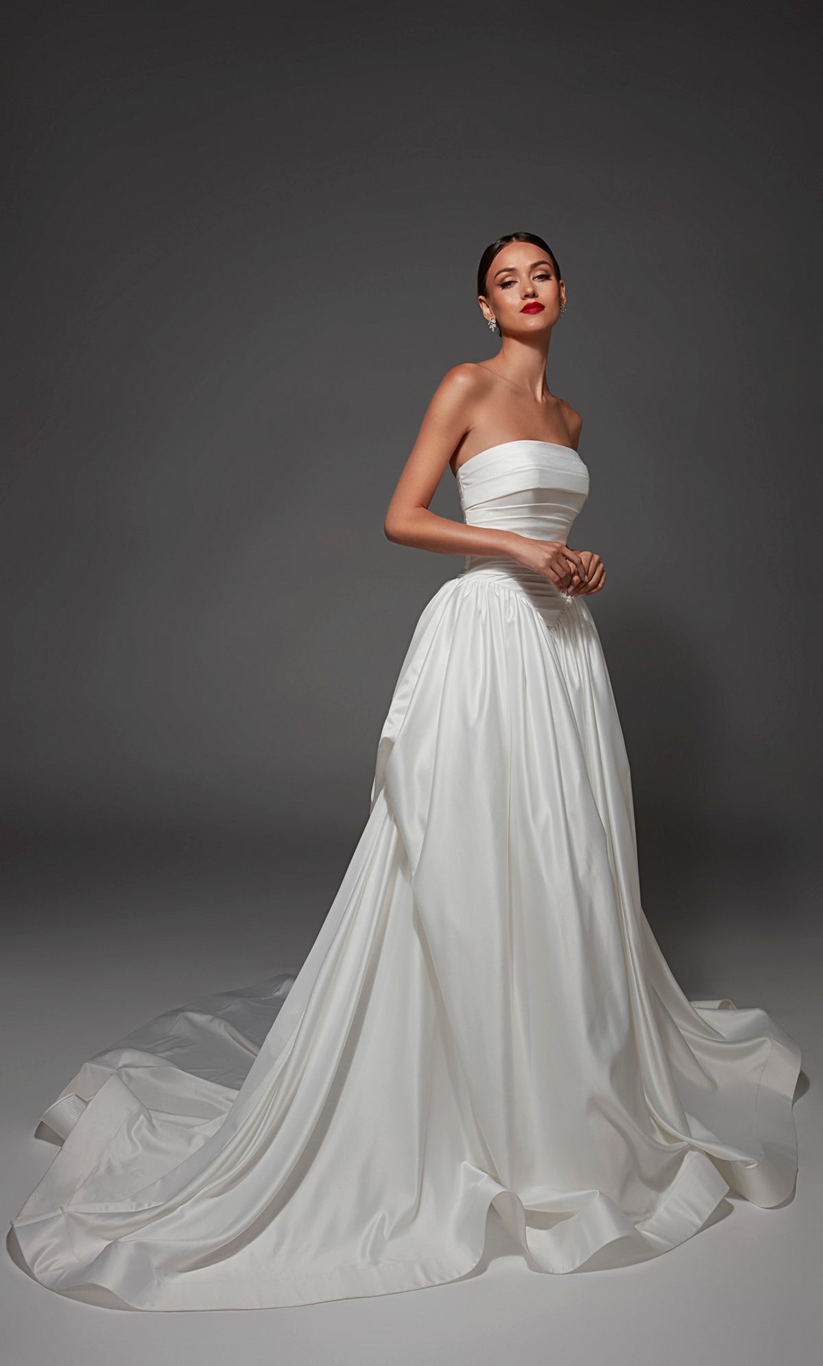ALYCE Paris 7187 Bridal Strapless Neckline Ruched/draped Ballgown Dress