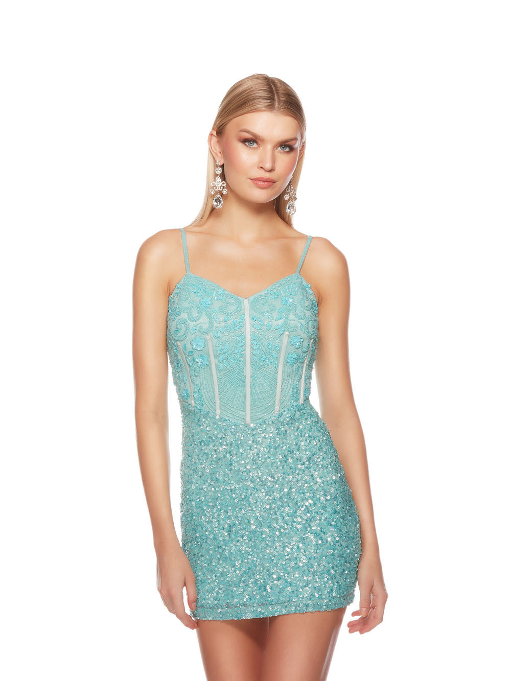 ALYCE Paris 84008 Sweetheart Neckline Embellished Straight Dress