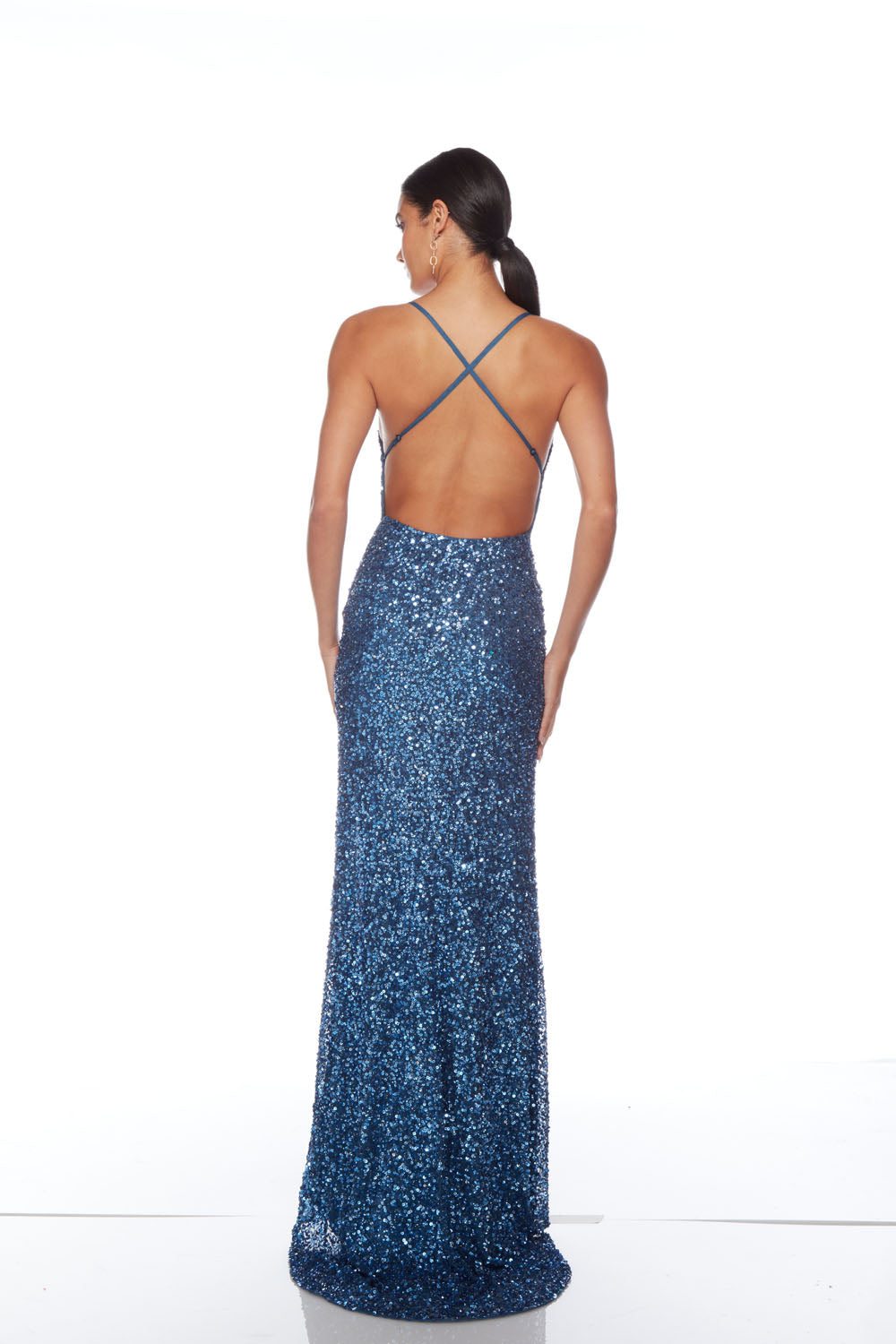 ALYCE Paris 88002 V-neckline Embellished Straight Dress