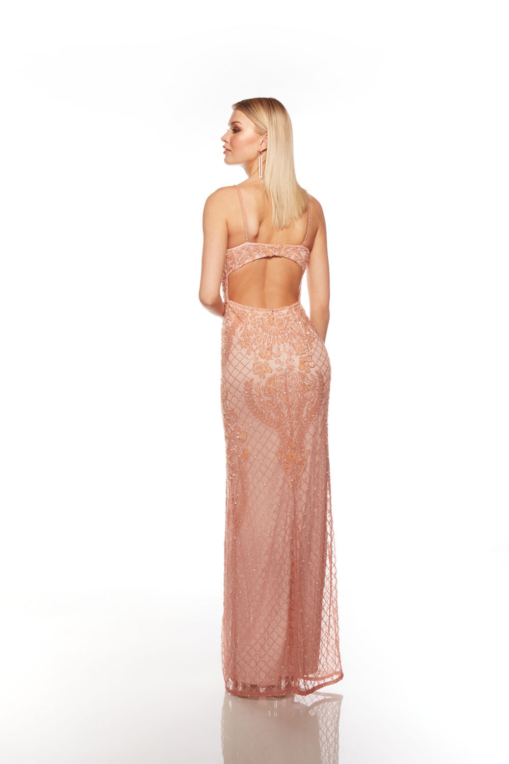 ALYCE Paris 88004 Scoop Neckline Embellished Straight Dress