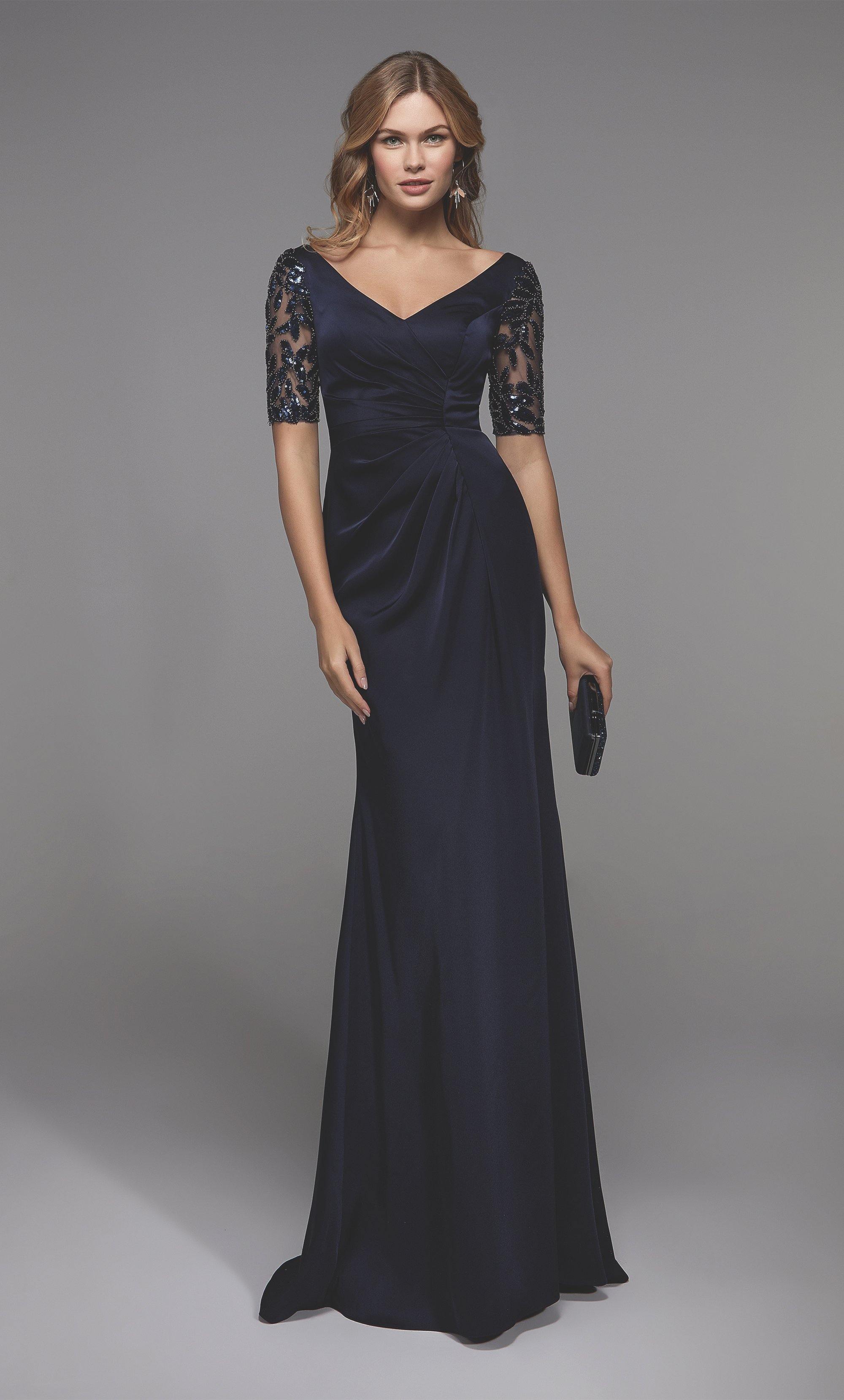 Formal Dress: 27498. Long Evening Dresses, V-neck, Straight Alyce Paris