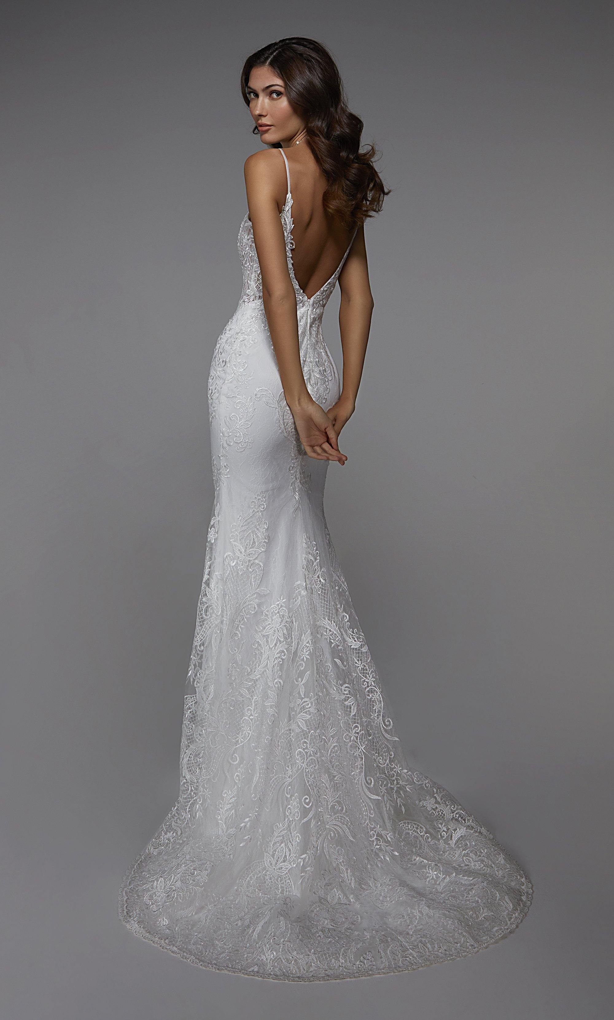 Formal Dress: 7028. Long Bridal Gown, Sweetheart Neckline, Fit N Flare Alyce Paris