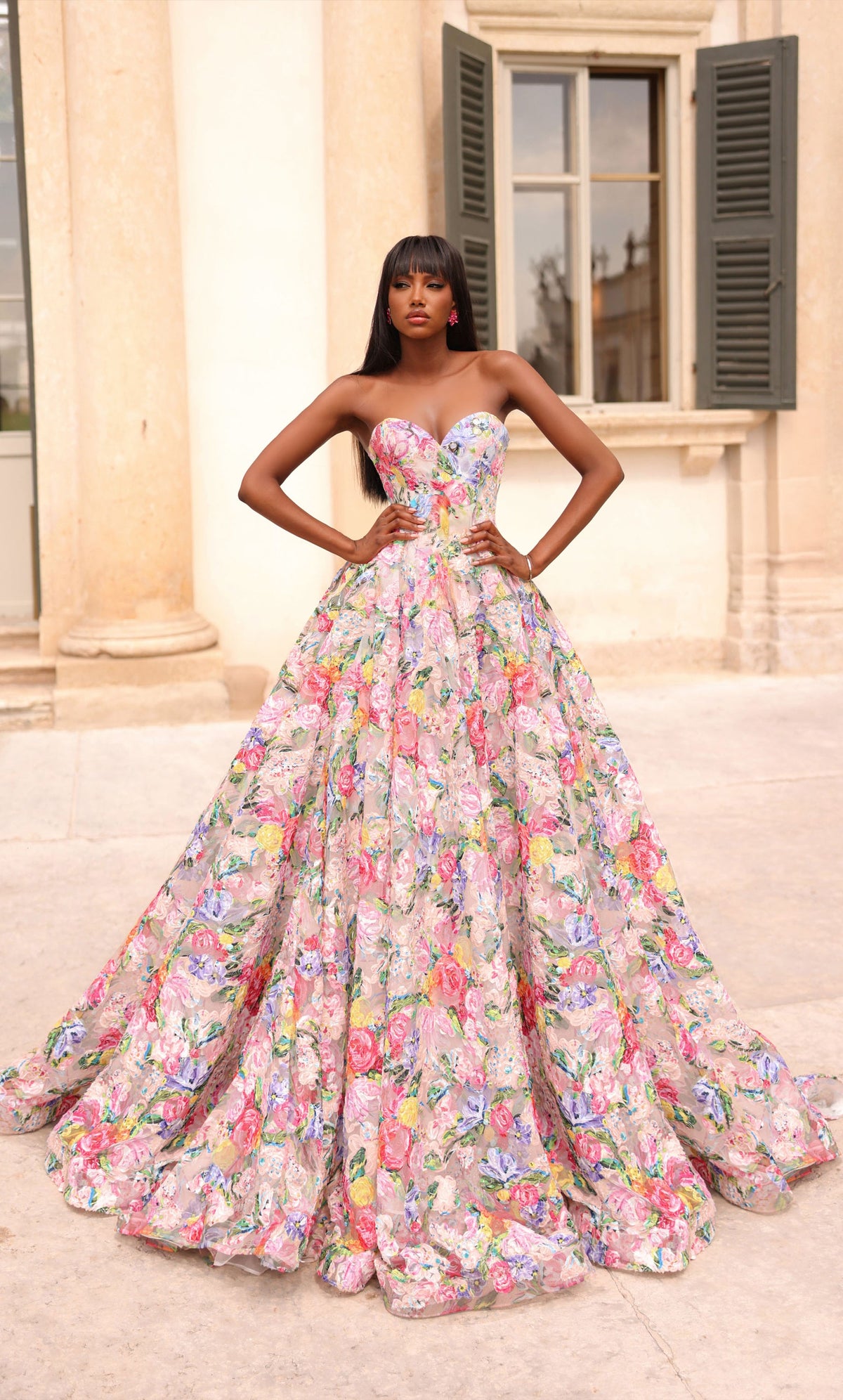 Floral Printed Dresses Tagged "BLUE" - Alyce Paris