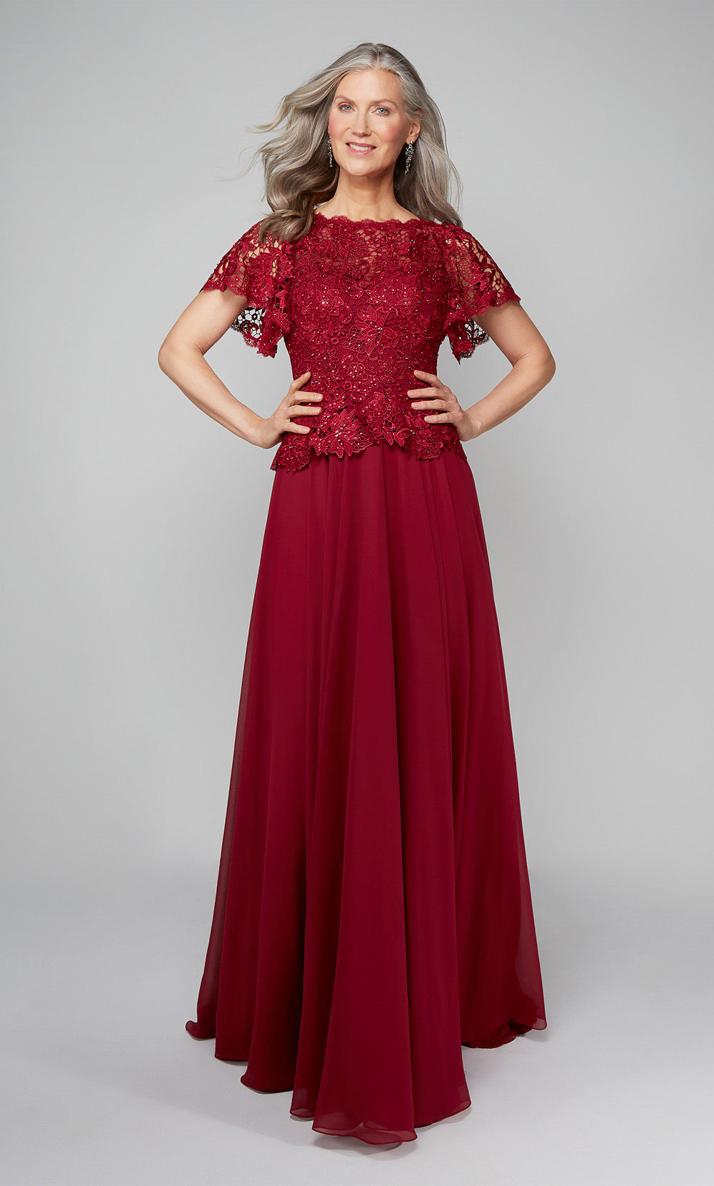 ALYCE Paris 27469 Special Occasion Illusion Embellished Flowy Dress