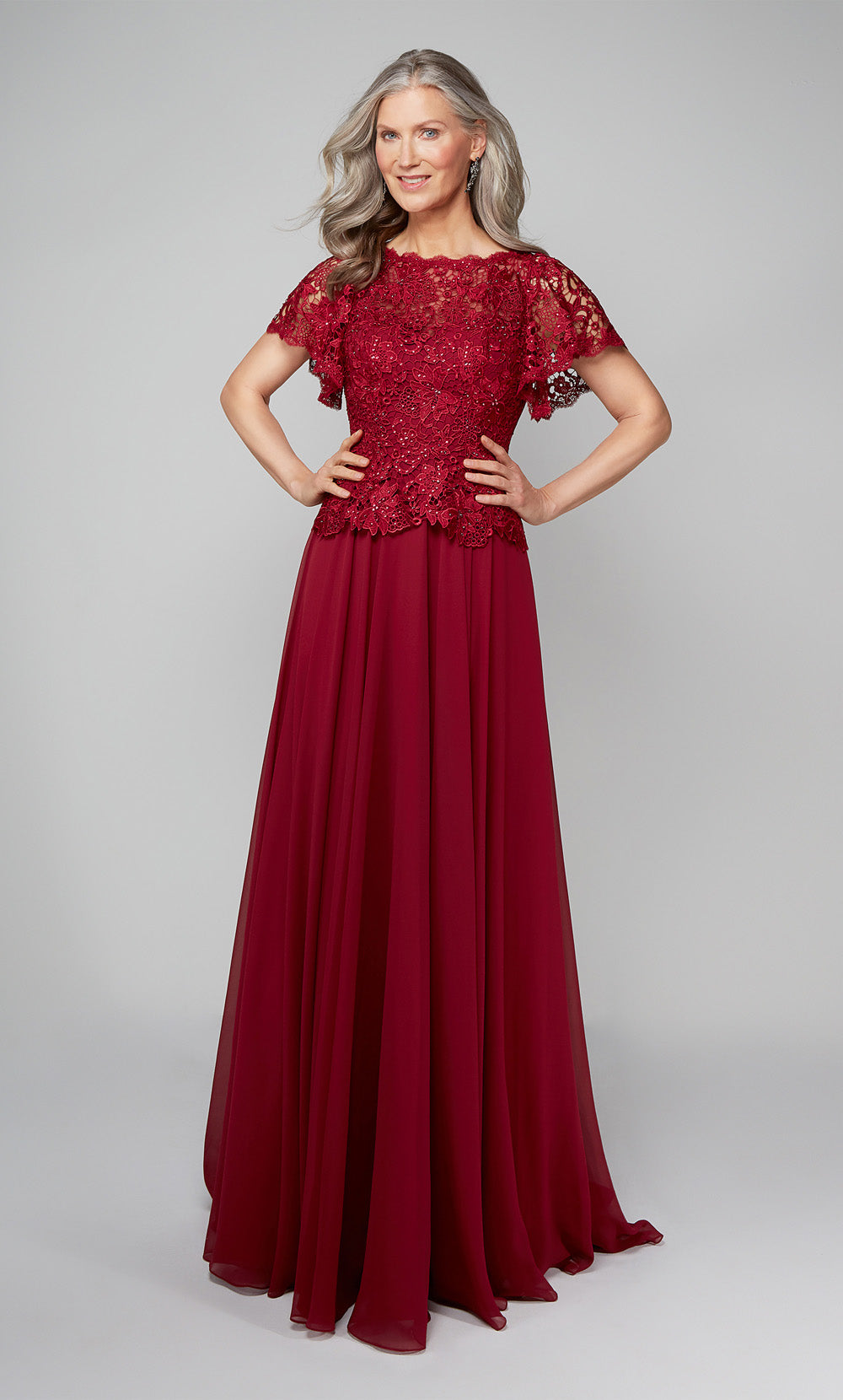 ALYCE Paris 27469 Special Occasion Illusion Embellished Flowy Dress