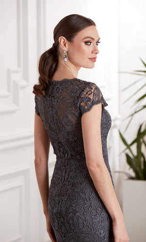 Formal Dress 27478. Long Lace Dress V neck Straight Alyce Paris