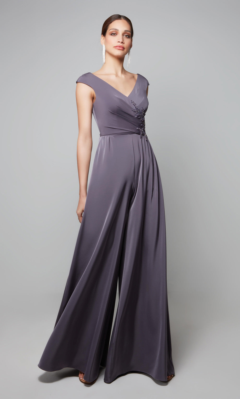 ALYCE Paris 27559 Special Occasion V-neck Chic Jumpsuit Dress