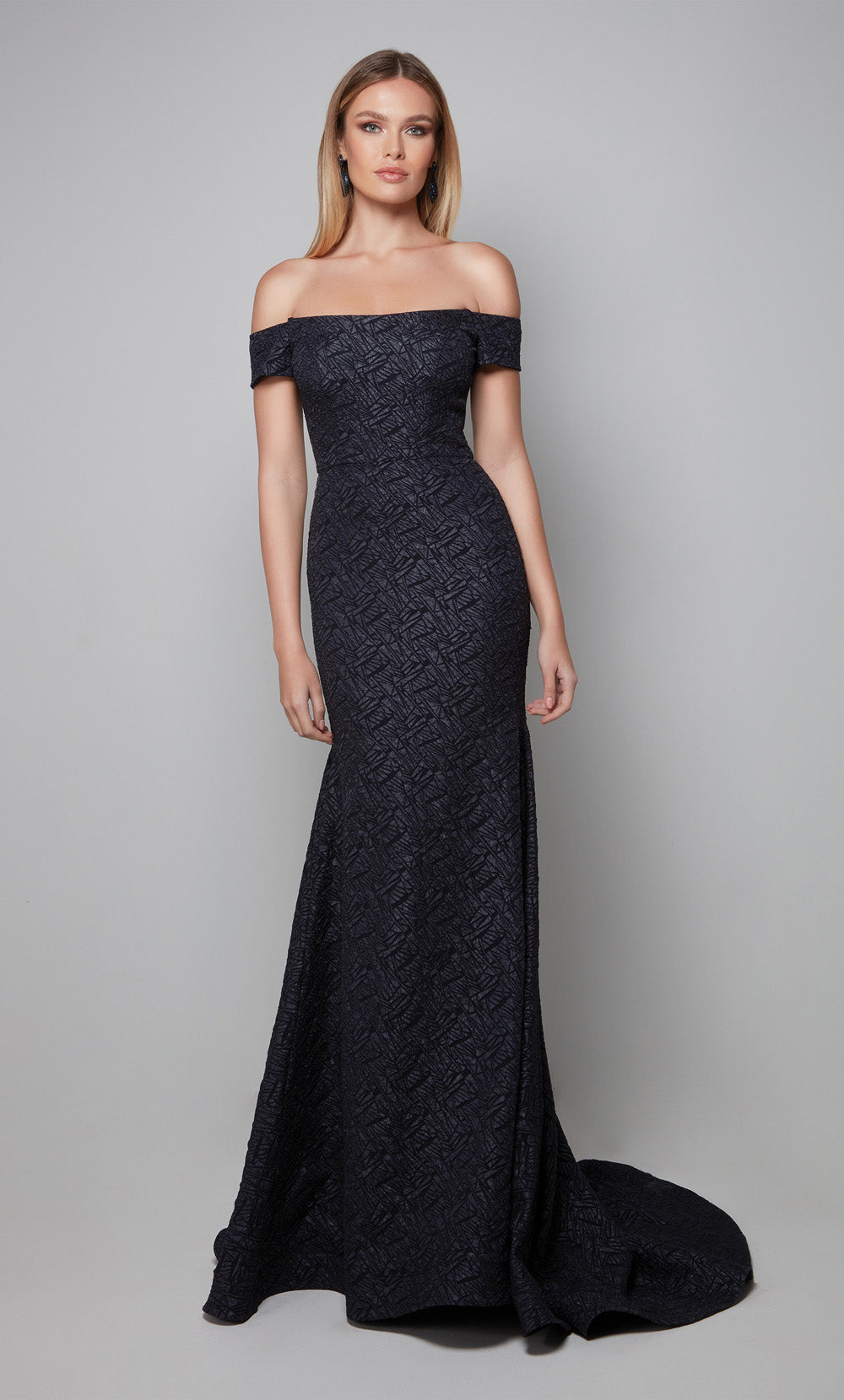 Formal Dress: Long, Off The Shoulder, Fit N Flare Alyce Paris