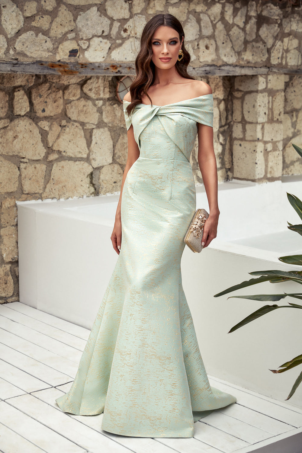 mame Pedisel Jacquard Dress ロングワンピース