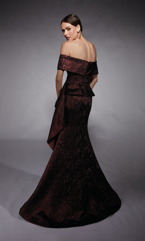 Formal Dress: 27707. Long, Off The Shoulder, Fit N Flare