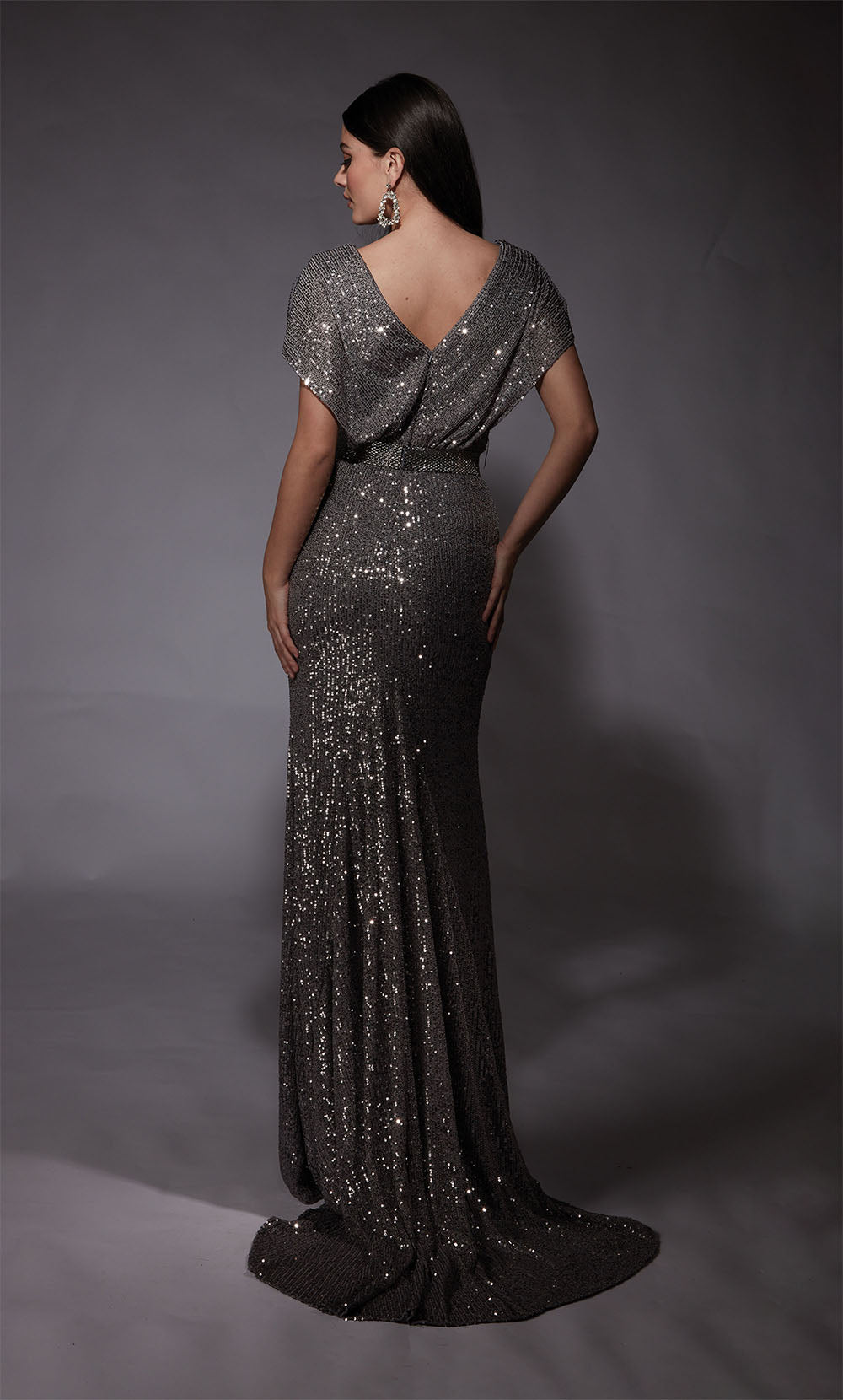 ALYCE Paris 27708 Special Occasion V-neck Shimmery/sparkly A Line Dress