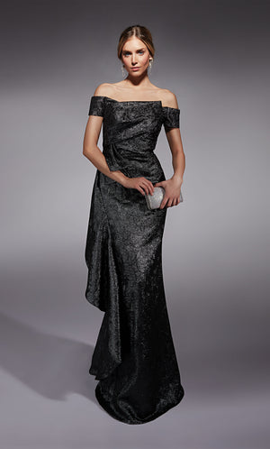 Formal Dress: 27735. Long, Off The Shoulder, Straight