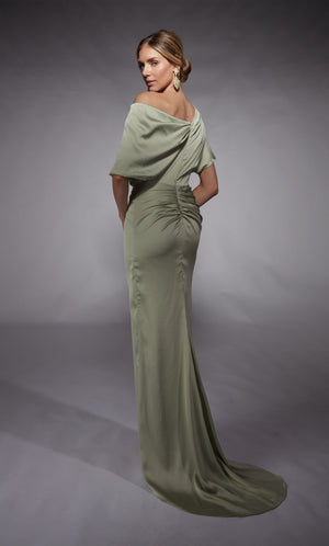 Formal Dress: 27748. Long, One Shoulder, Straight, Closed Back