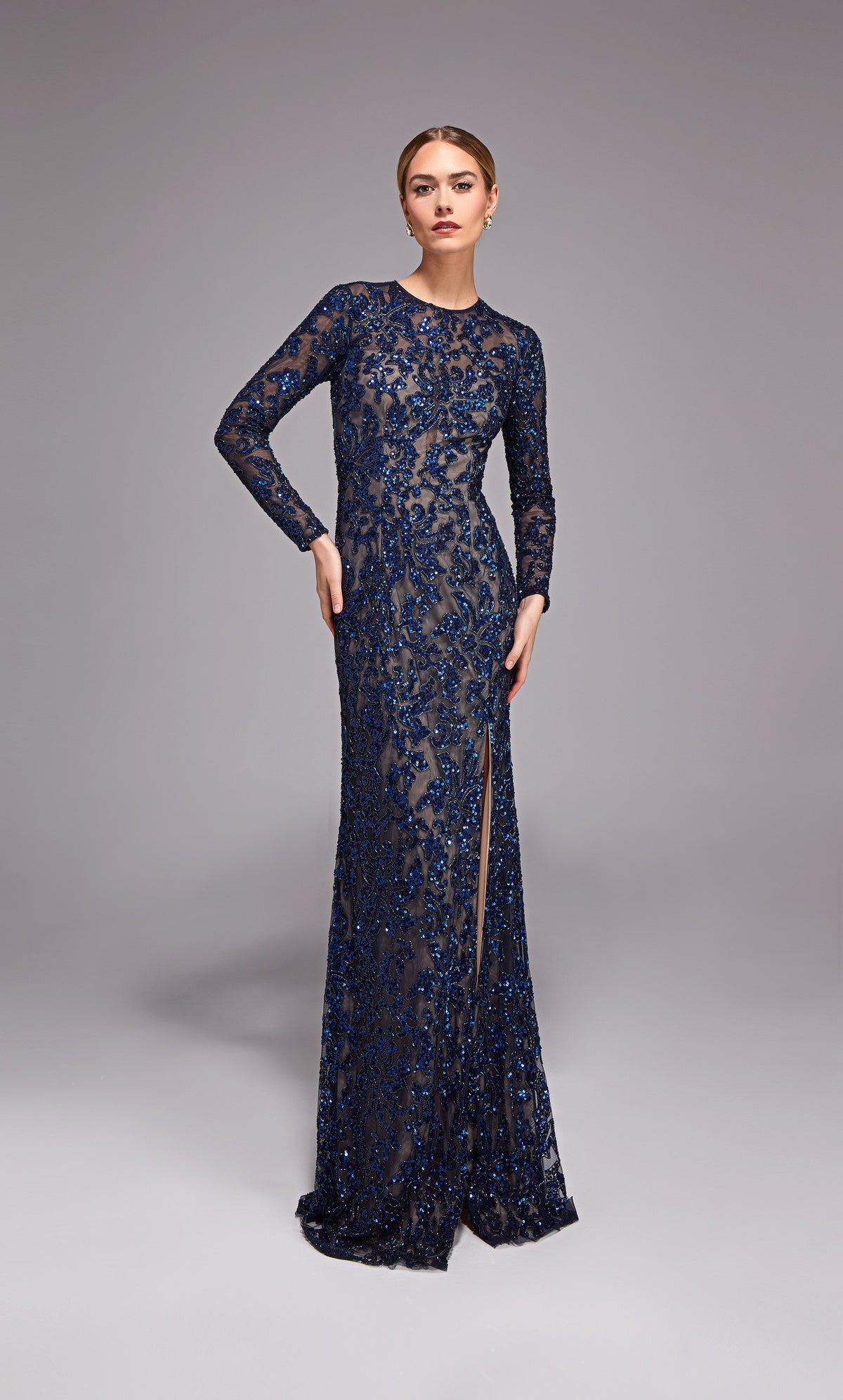 ALYCE Paris 27788 Special Occasion Scooped Neckline Embellished Straight Dress