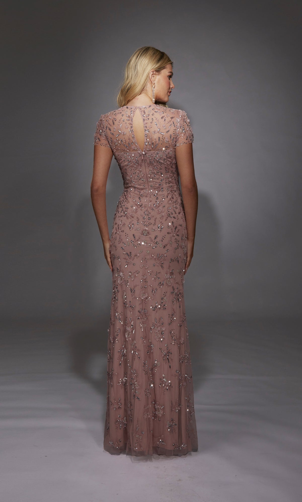 ALYCE Paris 27789 Special Occasion Illusion Neckline Embellished Straight Dress