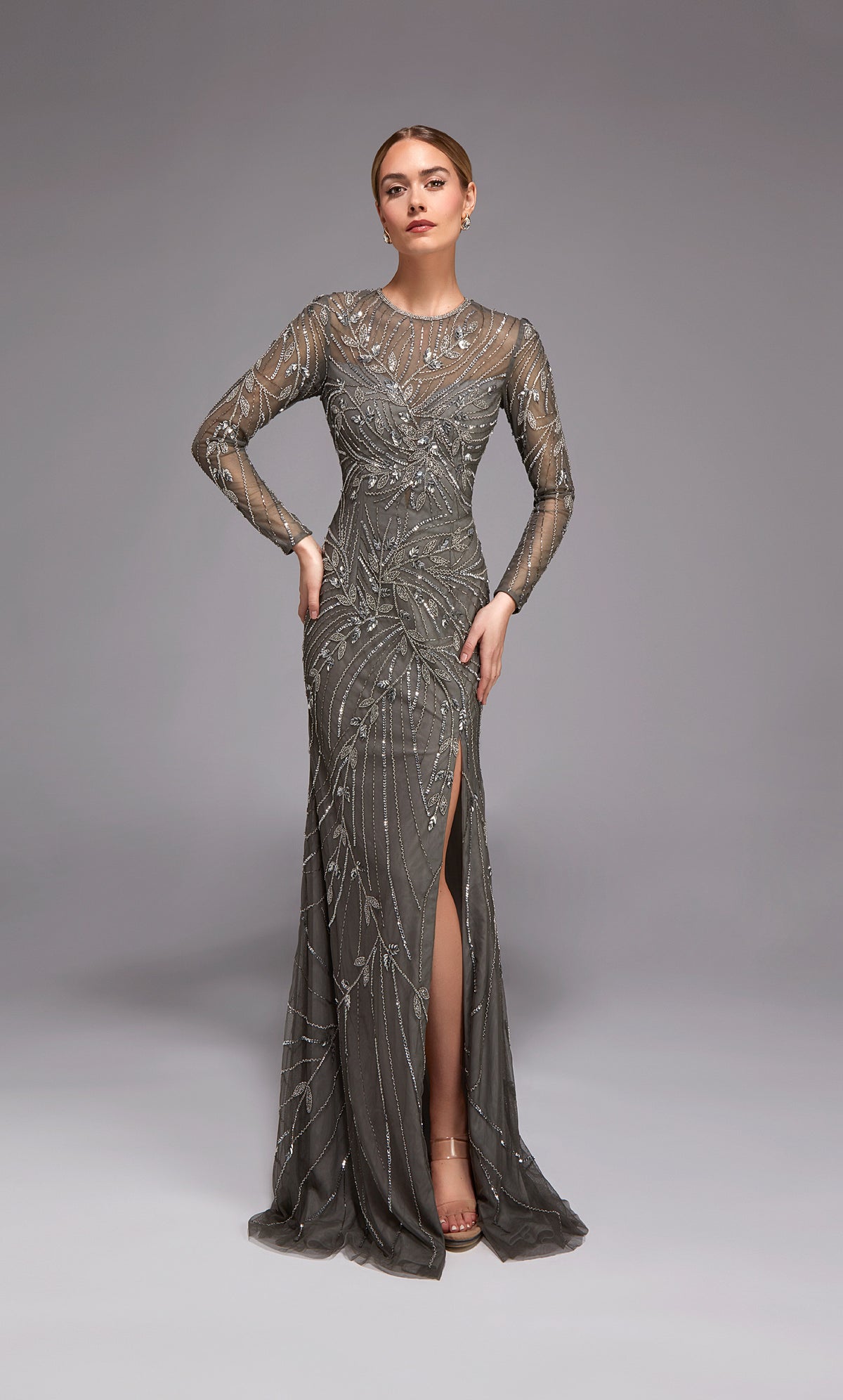 ALYCE Paris 27801 Special Occasion Scooped Neckline Embellished A Line Dress
