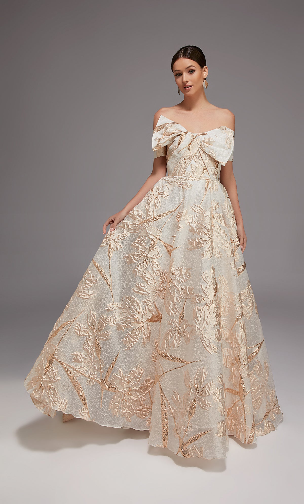 ALYCE Paris 27804 Special Occasion Off The Shoulder Neckline Embellished A Line Dress