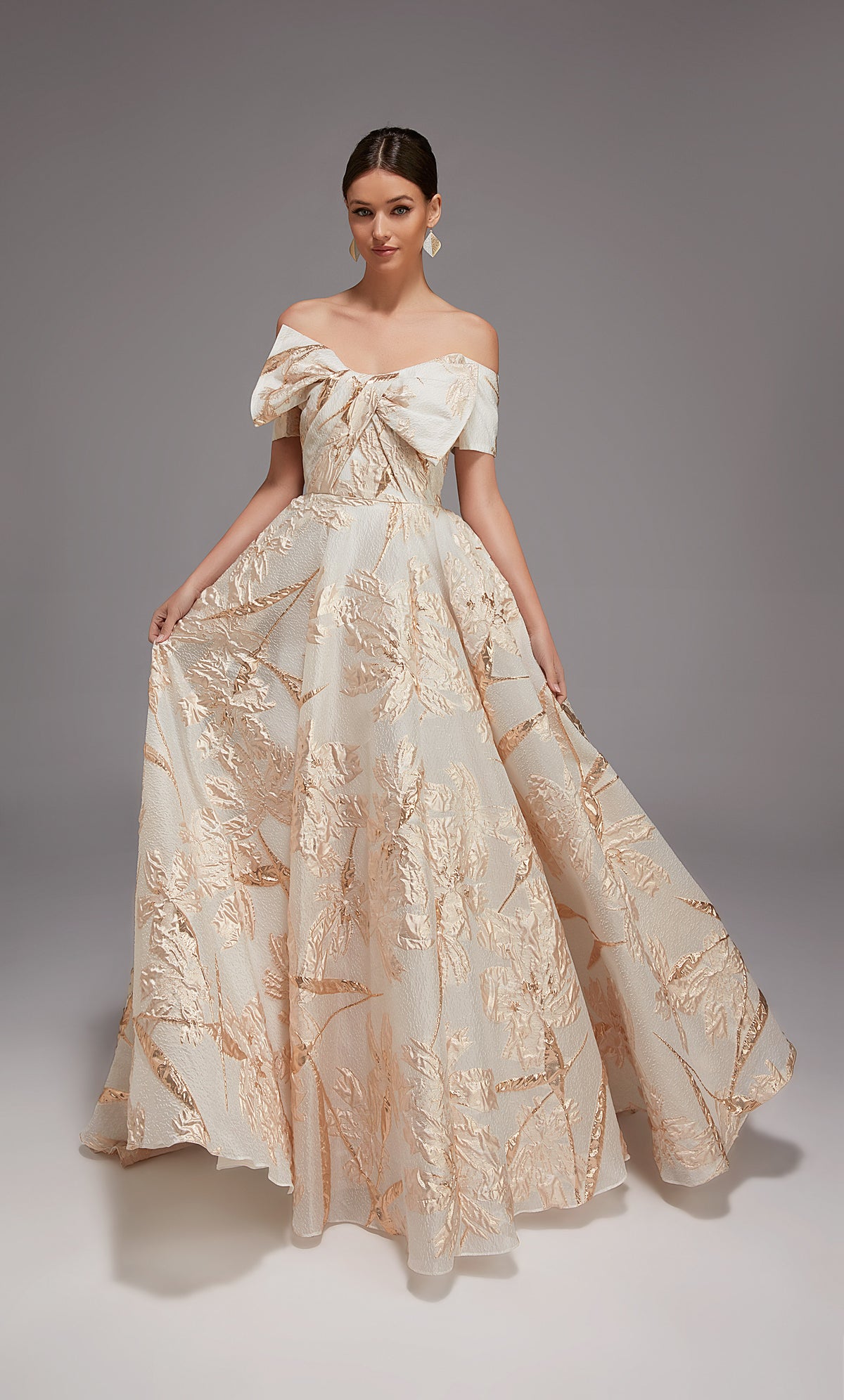ALYCE Paris 27804 Special Occasion Off The Shoulder Neckline Embellished A Line Dress