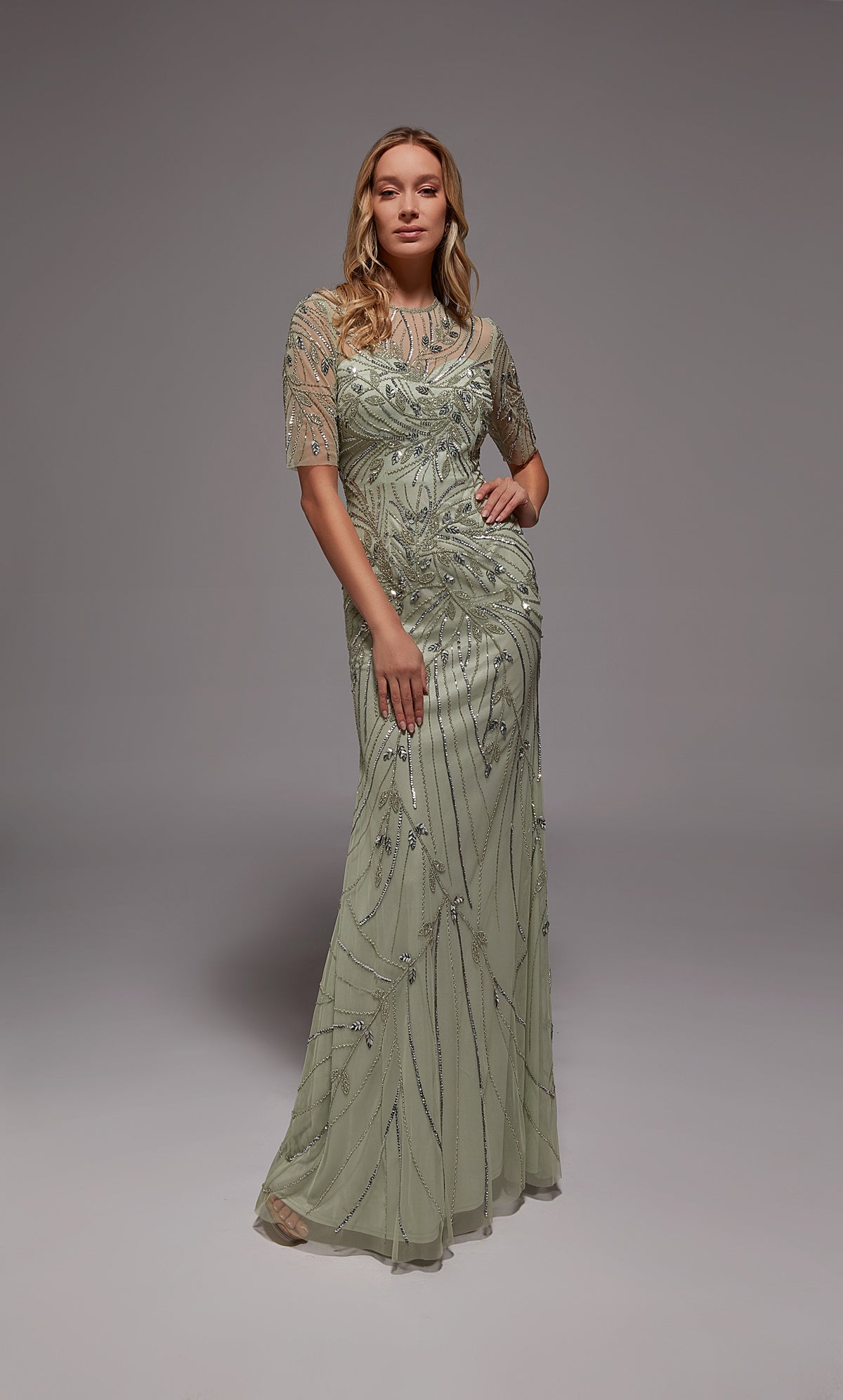 ALYCE Paris 27809 Special Occasion Scooped Neckline Shimmery/sparkly A Line Dress