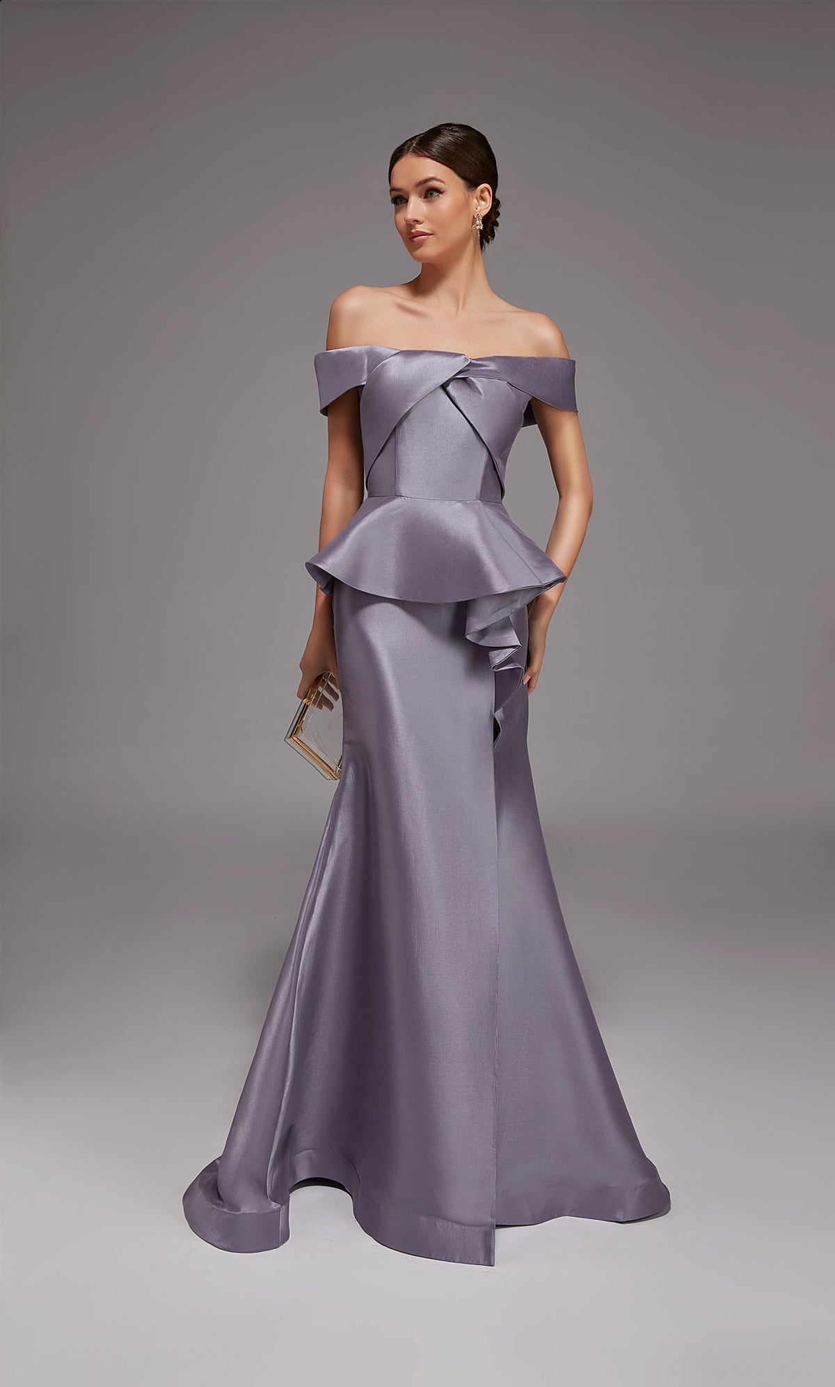 ALYCE Paris 27827 Special Occasion Off The Shoulder Neckline Waterfall Mermaid Dress