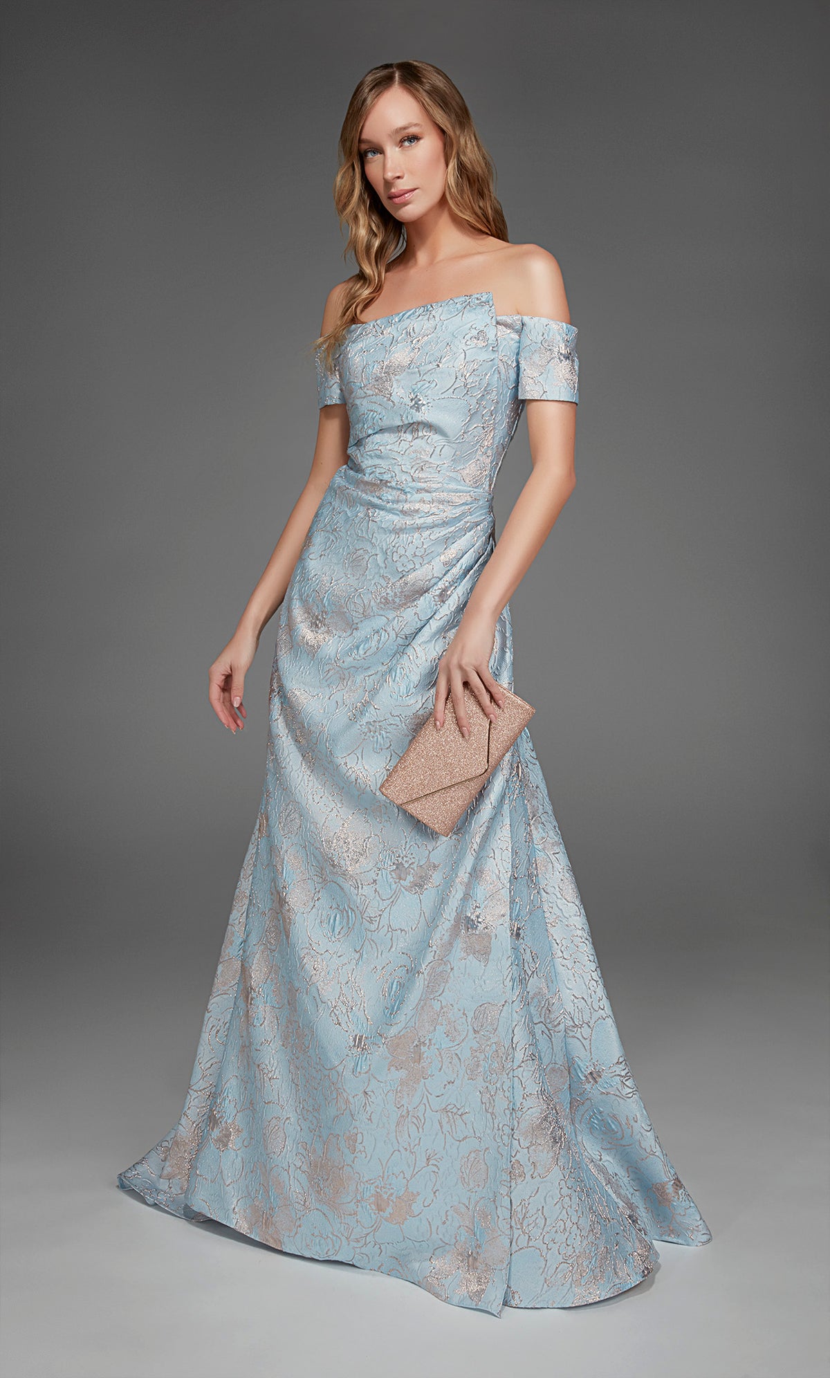 ALYCE Paris 27828 Special Occasion Off The Shoulder Neckline Ruched/draped A Line Dress