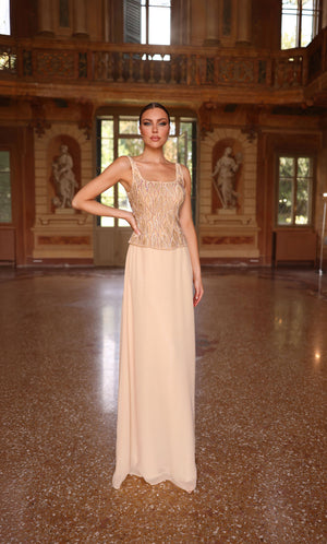 Formal Dress: 29953. Long, Scoop Neck, Straight