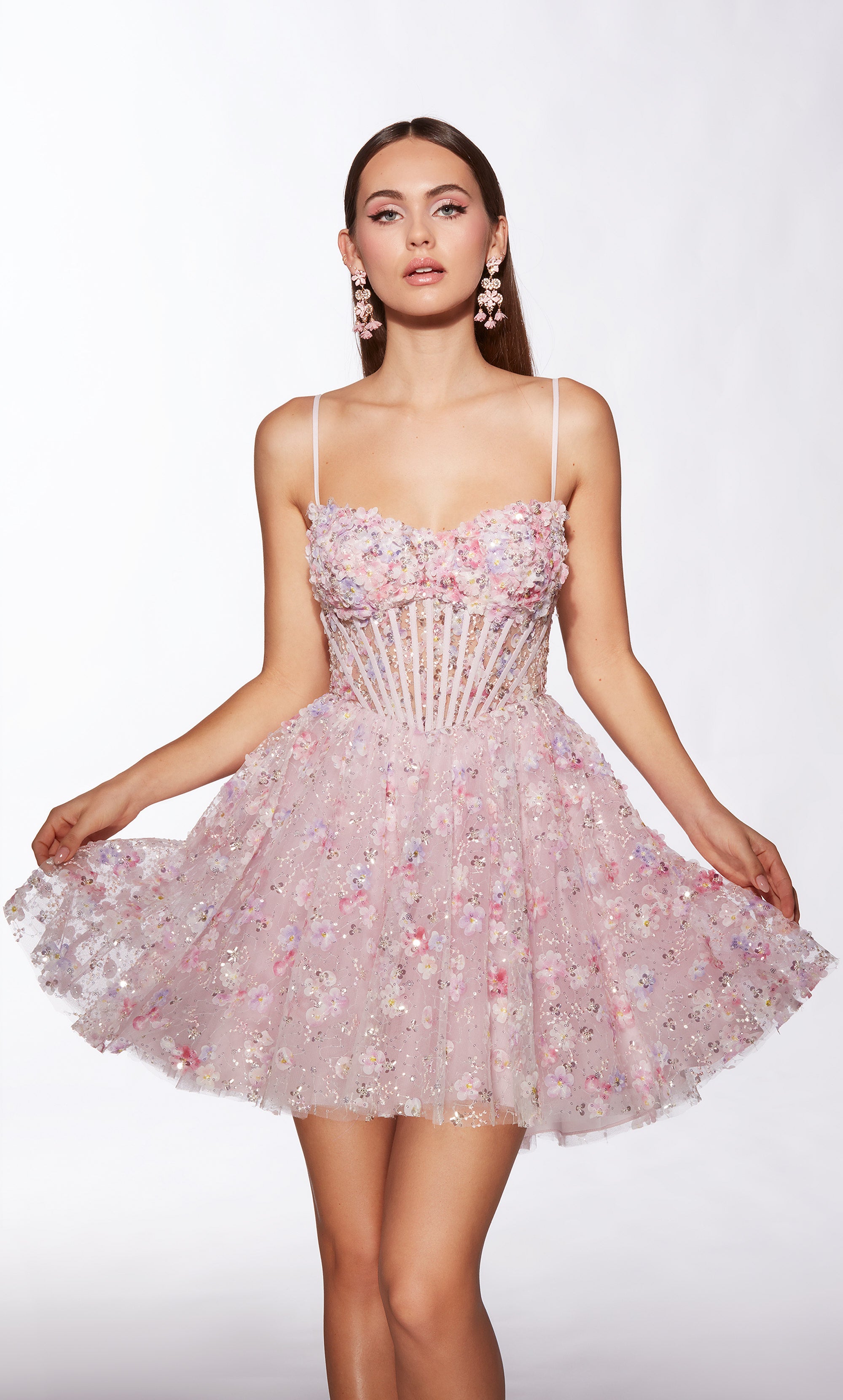 ALYCE Paris 30003 Homecoming Short Scoop Neckline Embellished Mermaid Dress ALYCE Paris 30003 Homecoming Short Scoop Neckline Embellished Mermaid Dress