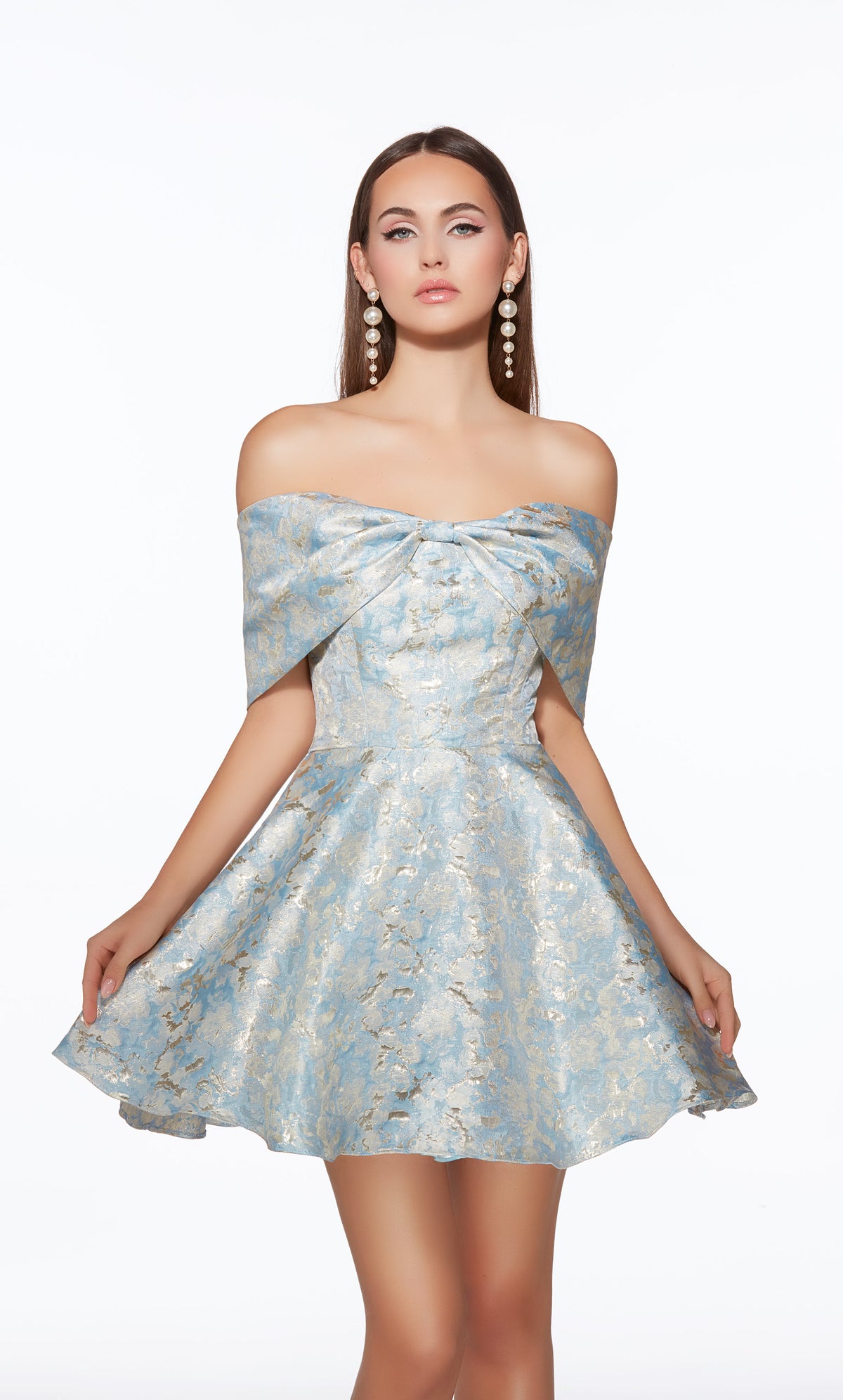 ALYCE Paris 30046 Homecoming Short Off The Shoulder Neckline Elegant A Line Dress