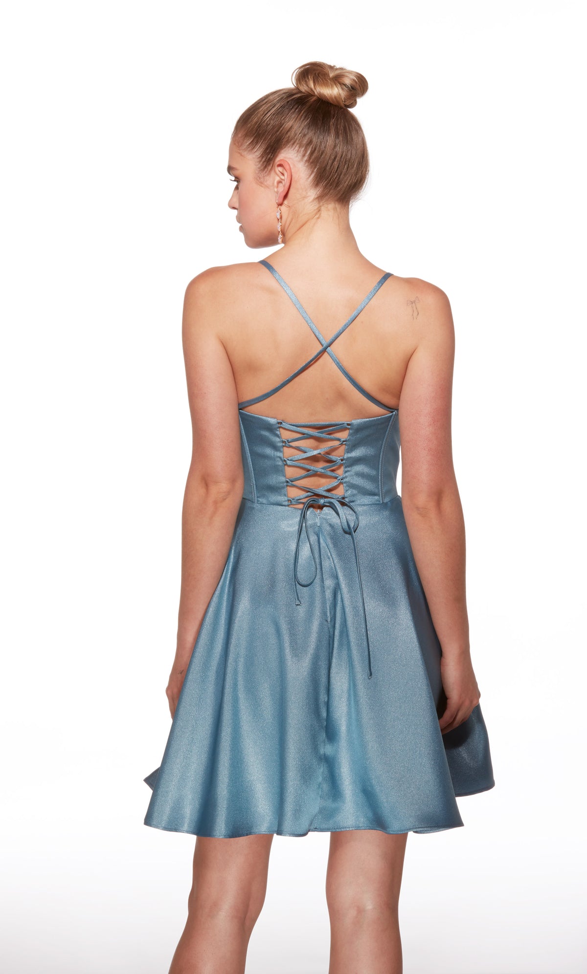 ALYCE Paris 30047 Homecoming Short Cowl Neckline Corset A Line Dress