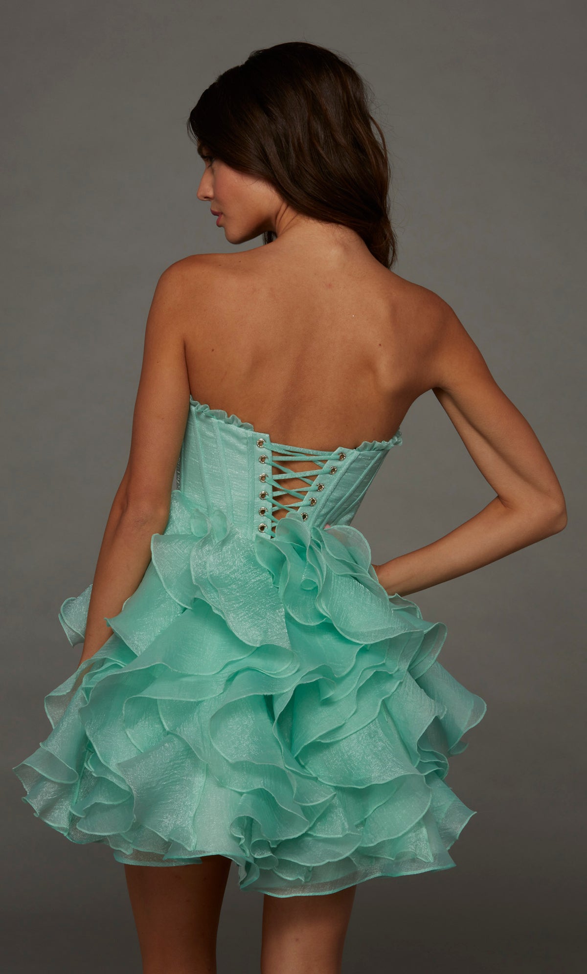 ALYCE Paris 30098 Homecoming Short Strapless Neckline 80s Inspired A Line Dress