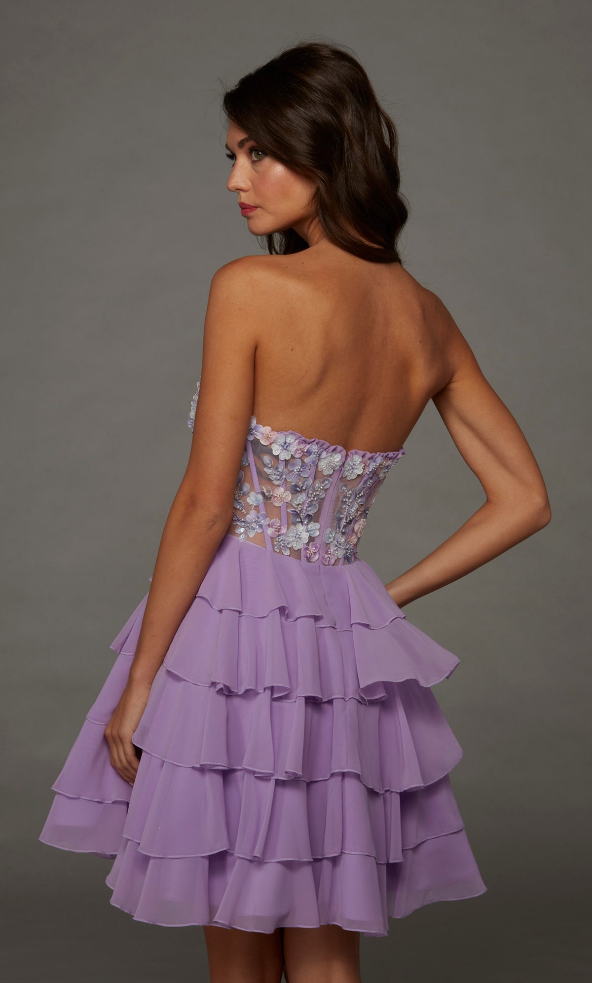 ALYCE Paris 30109 Homecoming Short Sweetheart Neckline Ruffles A Line Dress