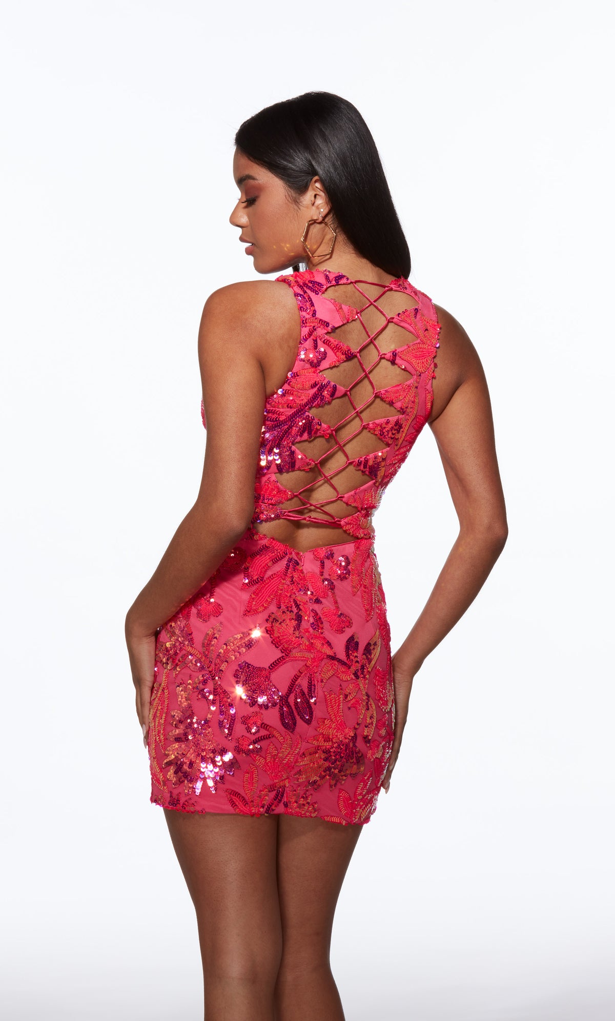 ALYCE Paris 40083 Homecoming Short Plunging Neckline Elegant Straight Dress