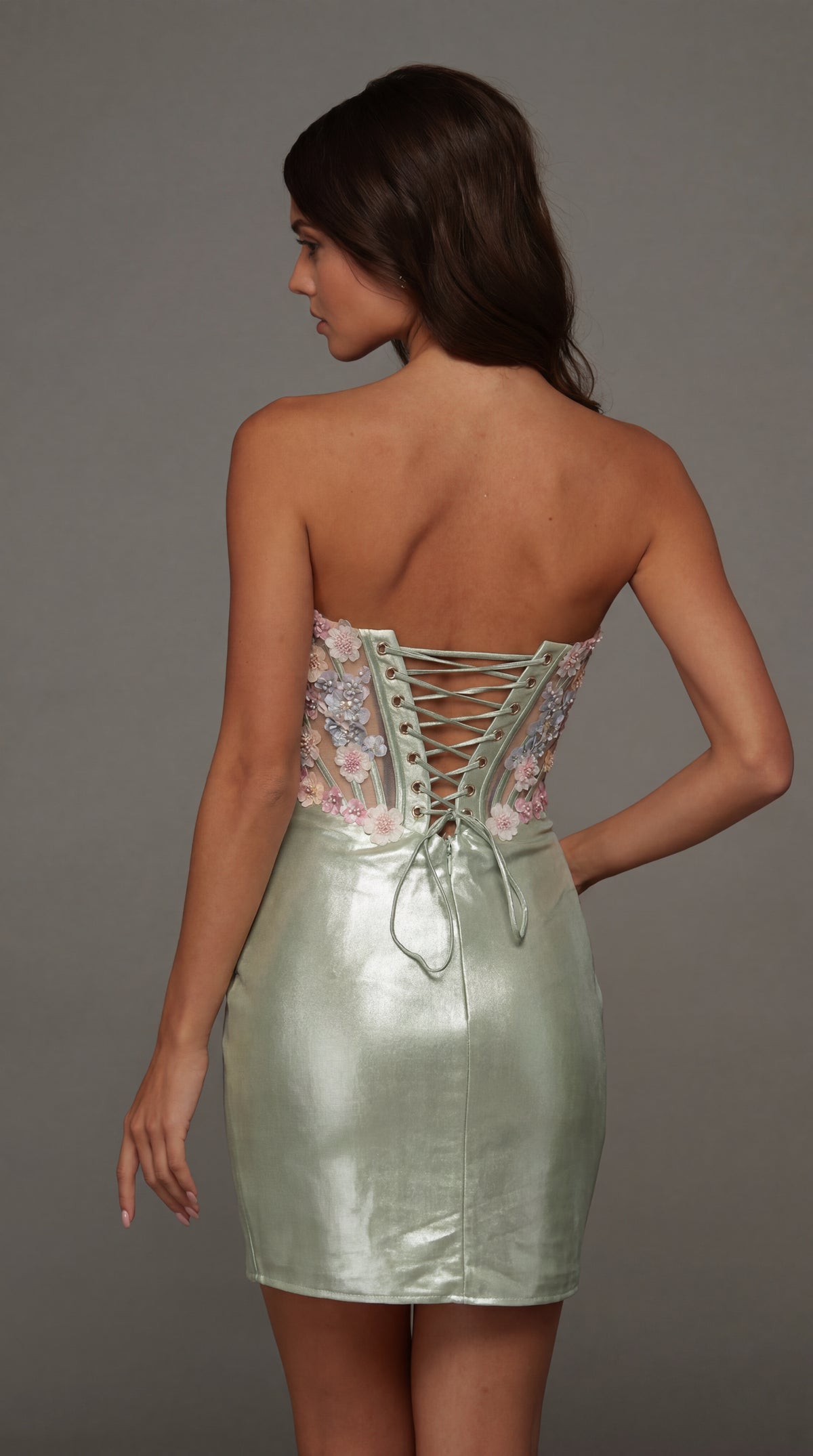 ALYCE Paris 40145 Homecoming Short Cat-eye Neckline Embellished Straight Dress