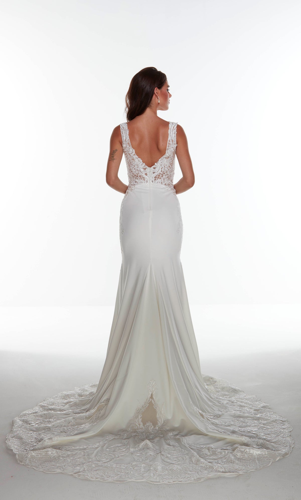 ALYCE Paris 5065 Bridal V-neck Elegant Mermaid Dress