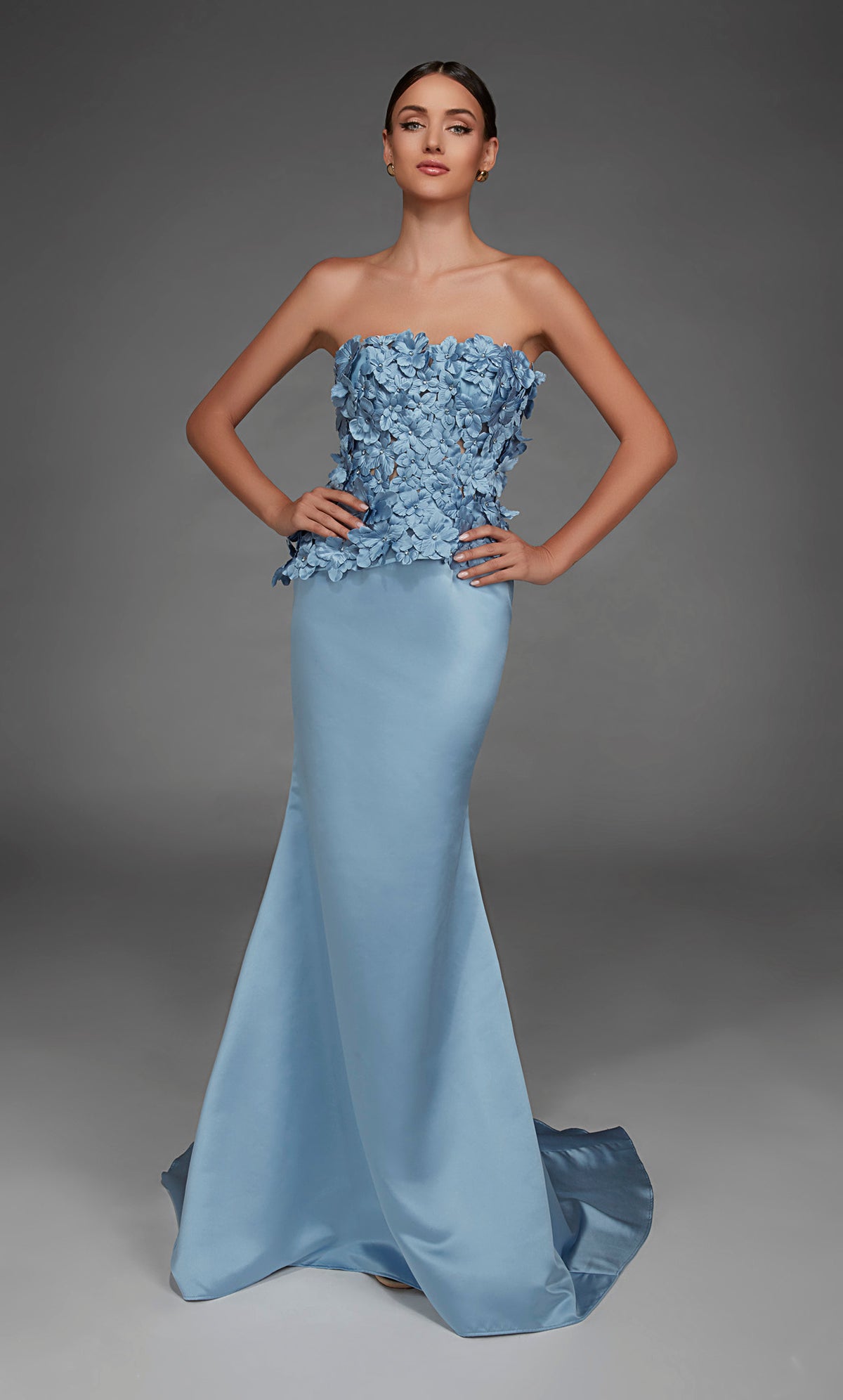 ALYCE Paris 55020 Special Occasion Straight Across Neckline Train Mermaid Dress