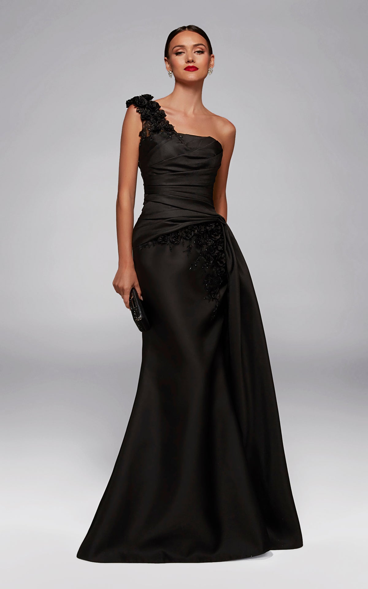 ALYCE Paris 55030 One Shoulder Neckline Ruched/draped A Line Dress