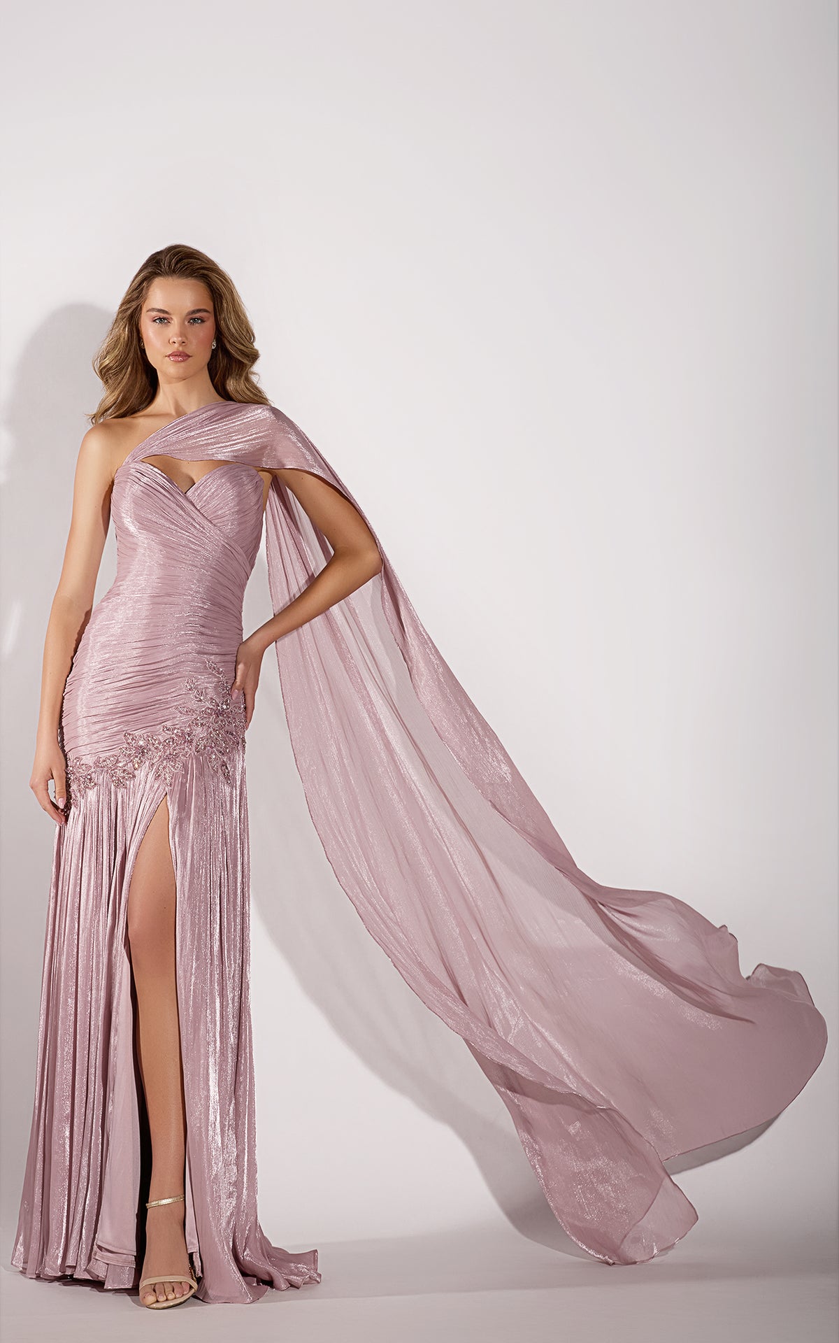 ALYCE Paris 55055 One Shoulder Neckline Ruched/draped High-low Dress