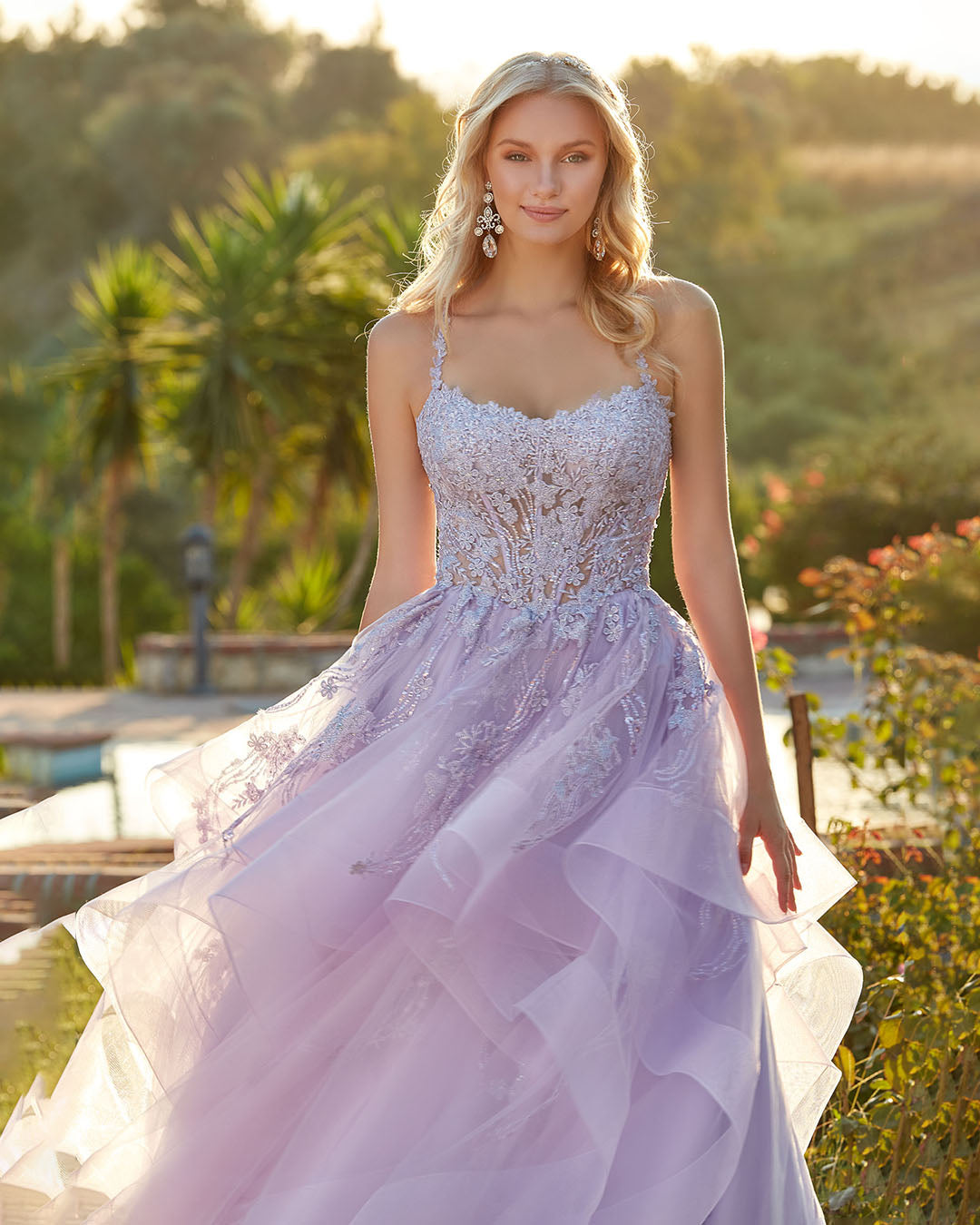 purple corset prom dress