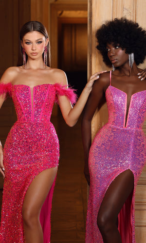 Buy cheap Glitter One-Shoulder Hot Pink Homecoming Dress With Sequins  online – trendproms.me