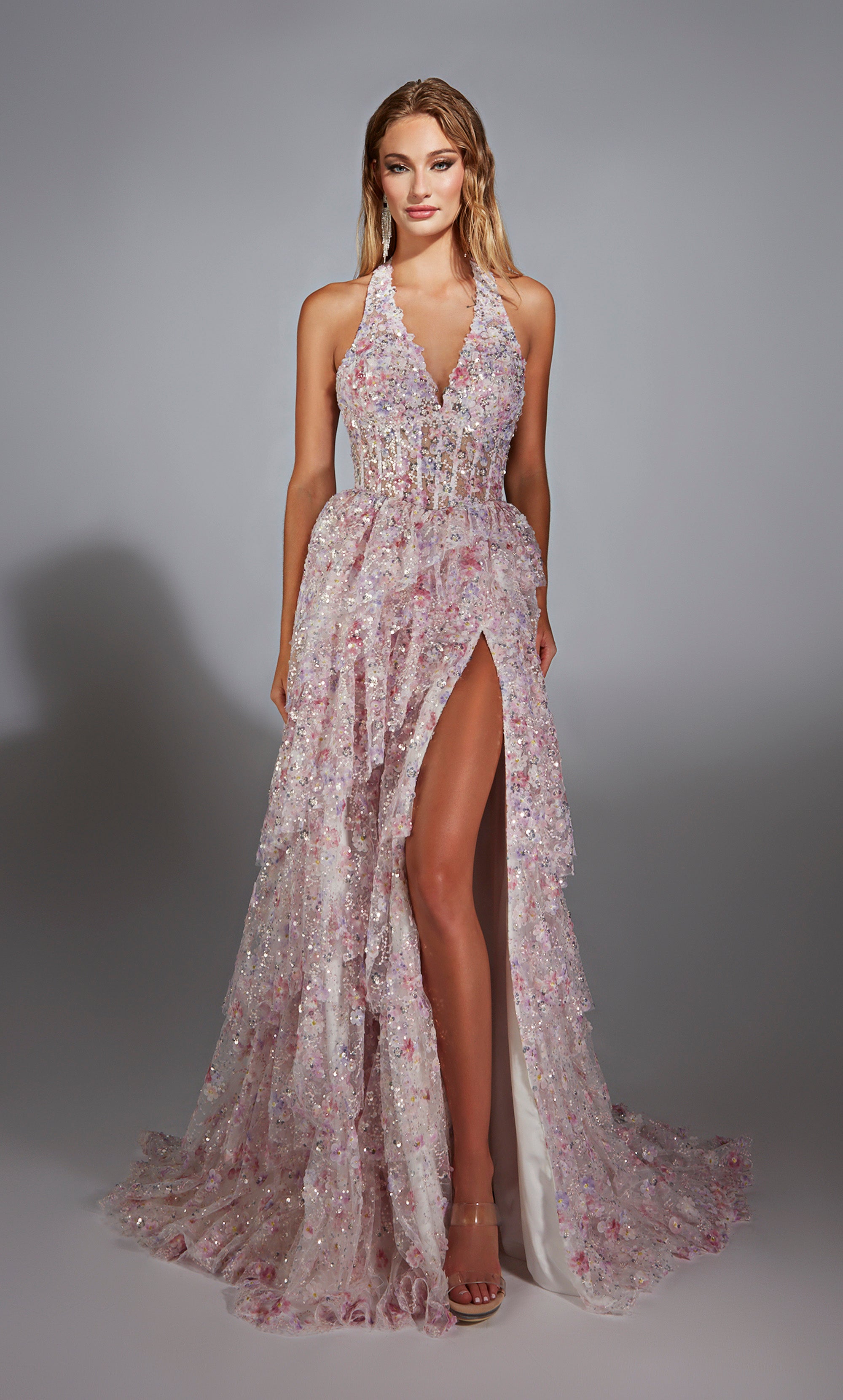 Formal Dress: 61740. Long, Halter Neckline, A Lin - Alyce Paris Formal Dress: 61740. Long, Halter Neckline, A Lin - Alyce Paris
