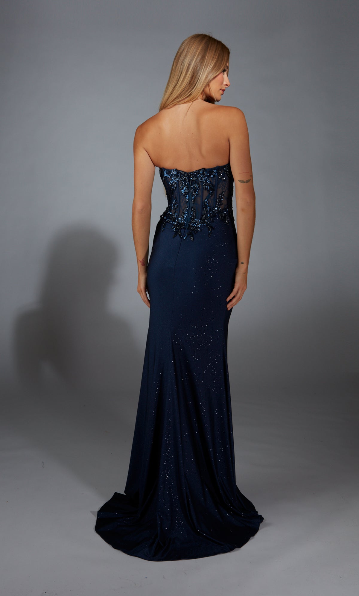 Formal Dress: 61768. Long, Strapless, Straight, Closed Back