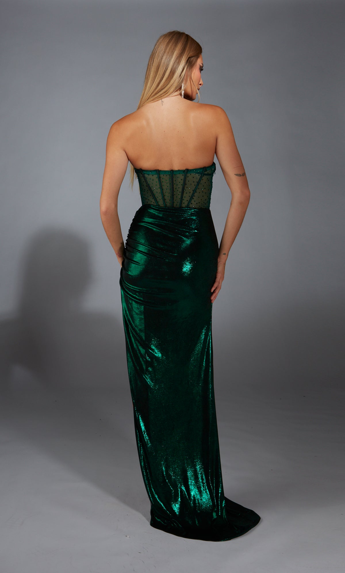 Formal Dress: 61784. Long, Cowl Neck, Straight, Closed Back