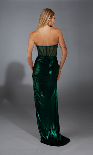 Formal Dress: 61784. Long, Cowl Neck, Straight, Closed Back