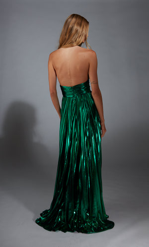 Formal Dress: 61792. Long, Halter Neckline, A Line, Closed Back